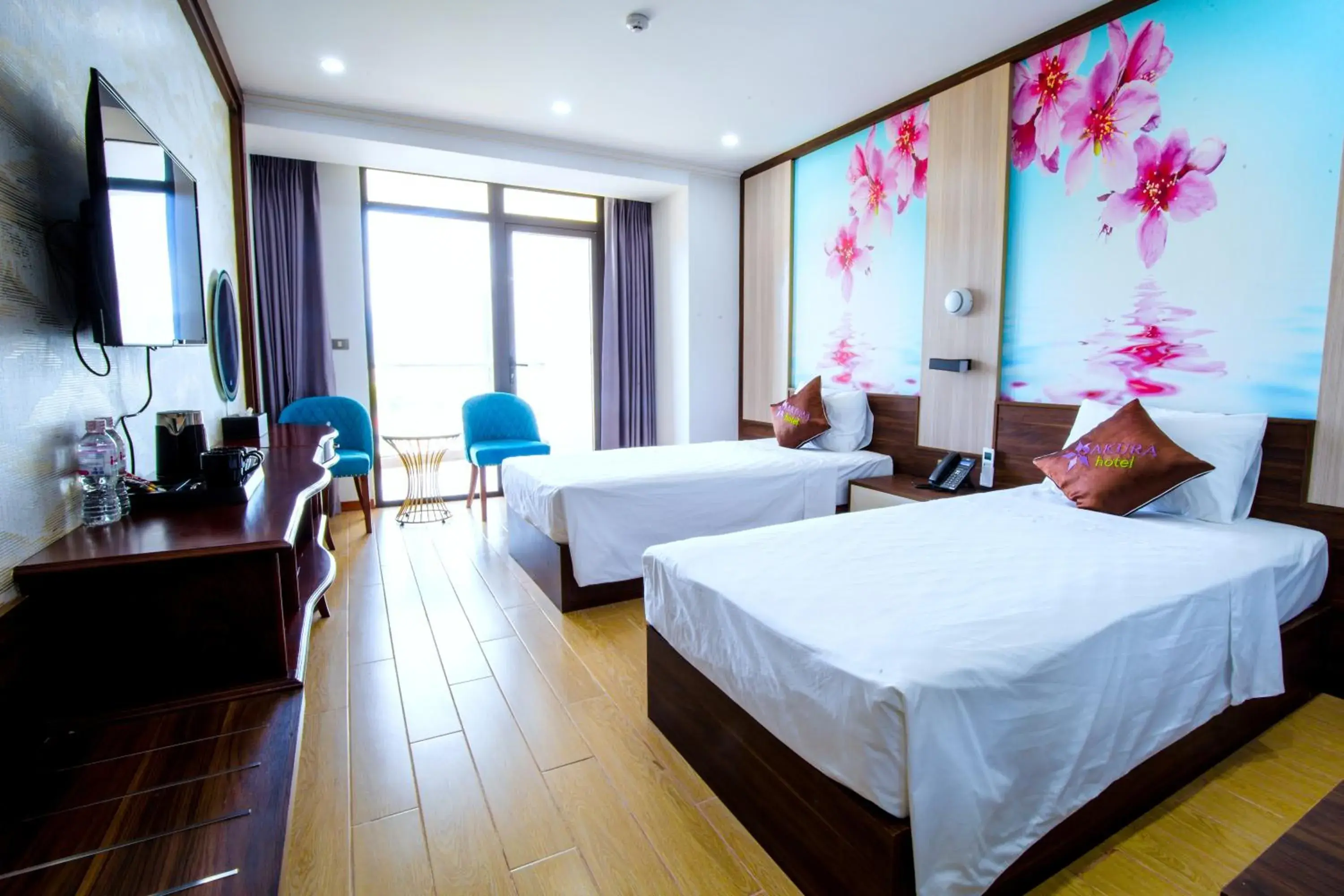 Twin Room with Balcony in SAKURA HOTEL Twin Room with Balcony in SAKURA HOTEL