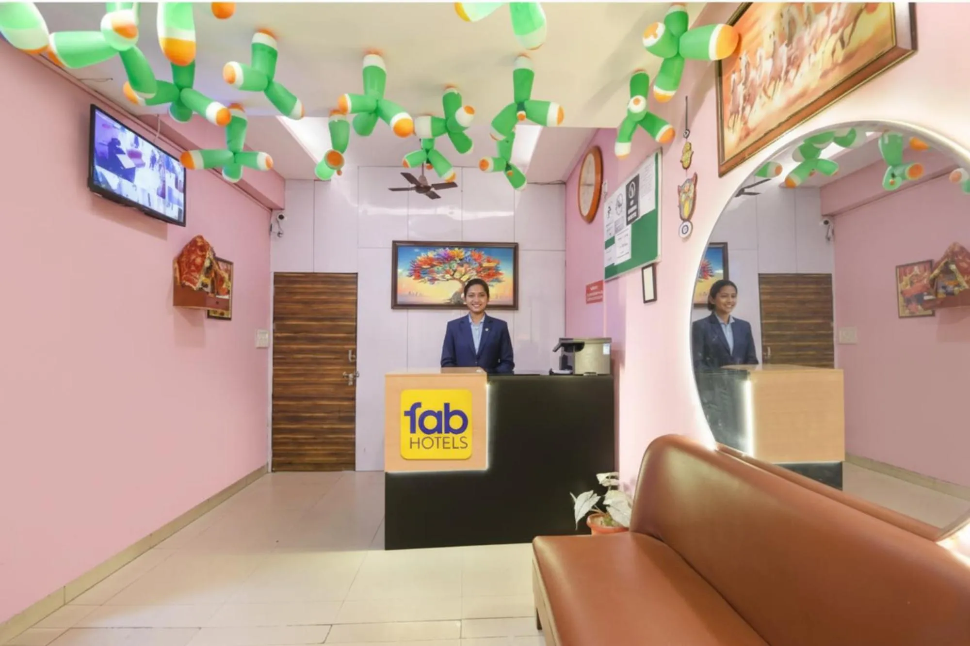 Lobby or reception in FabHotel Blue Stone