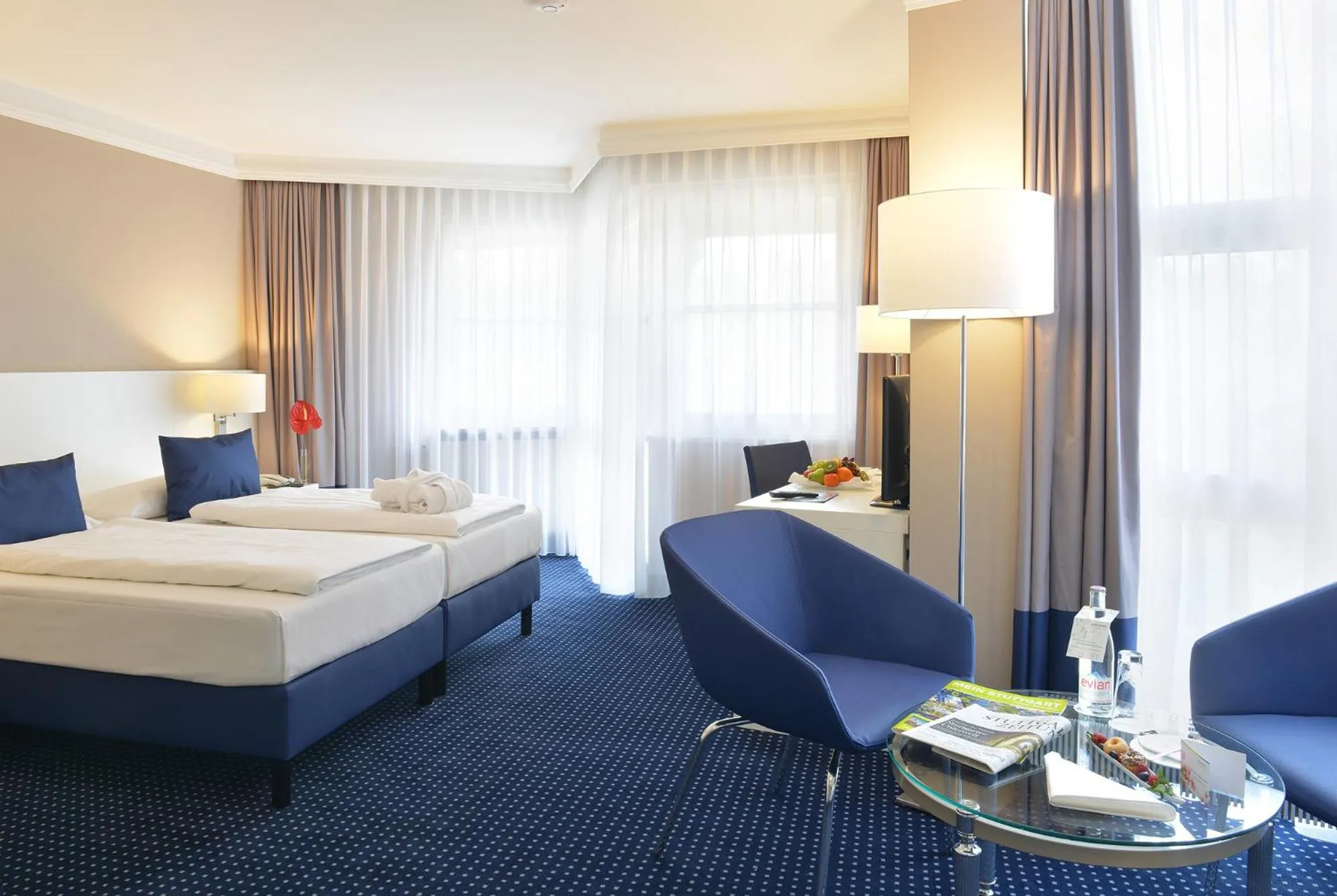 Bed in relexa hotel Schatten Stuttgart