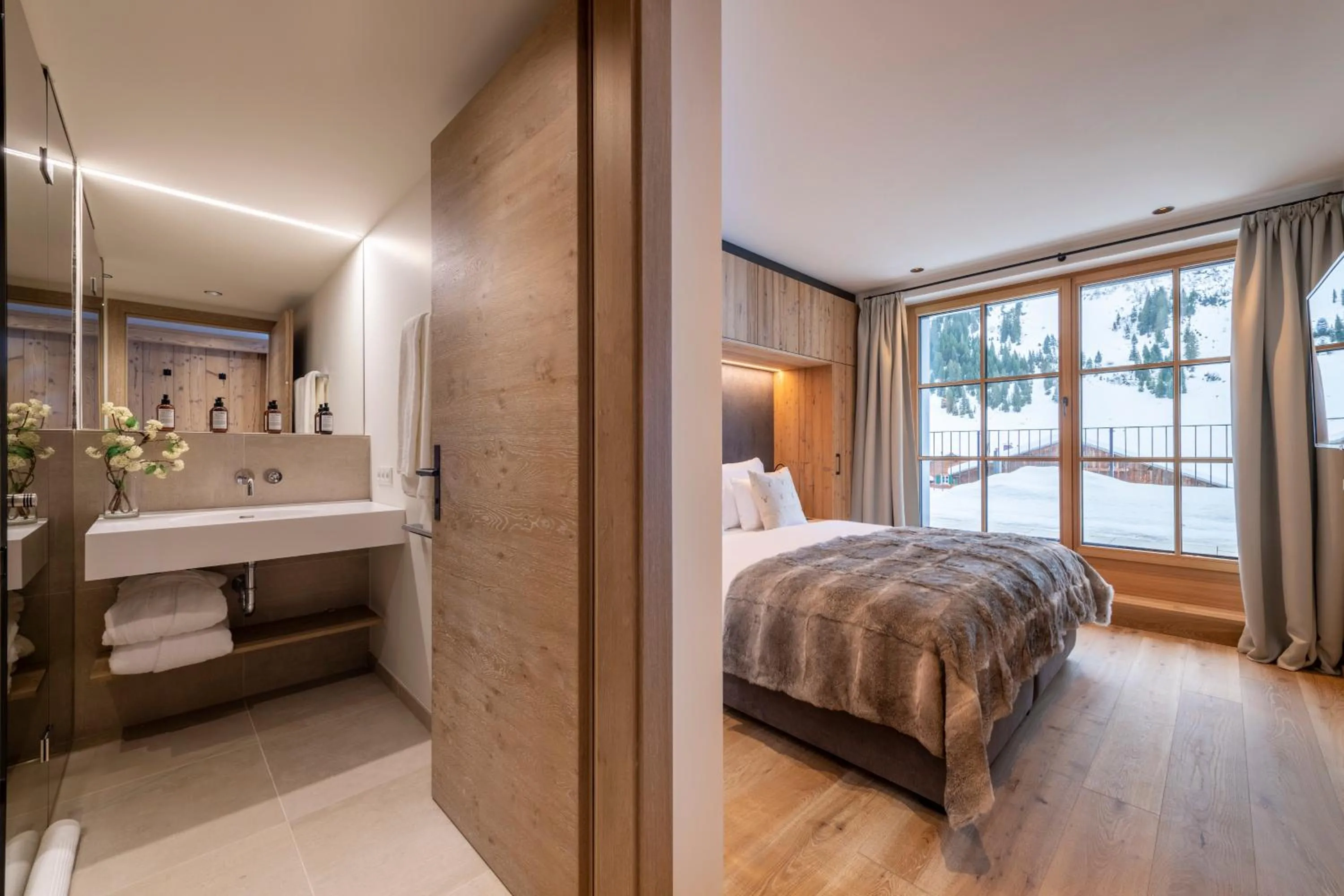 Bed in Brunnenhof Luxury Apartments