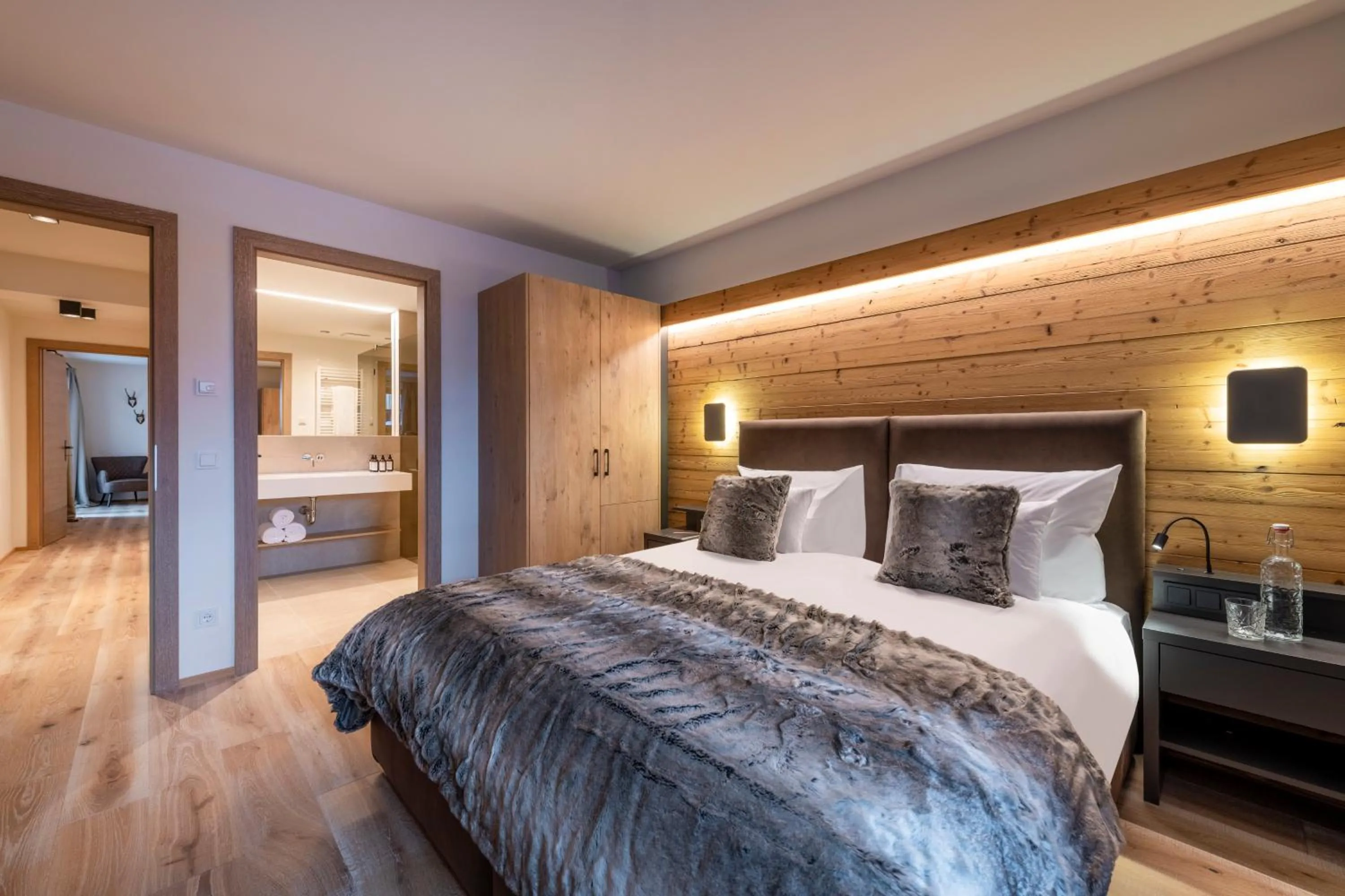 Bed in Brunnenhof Luxury Apartments