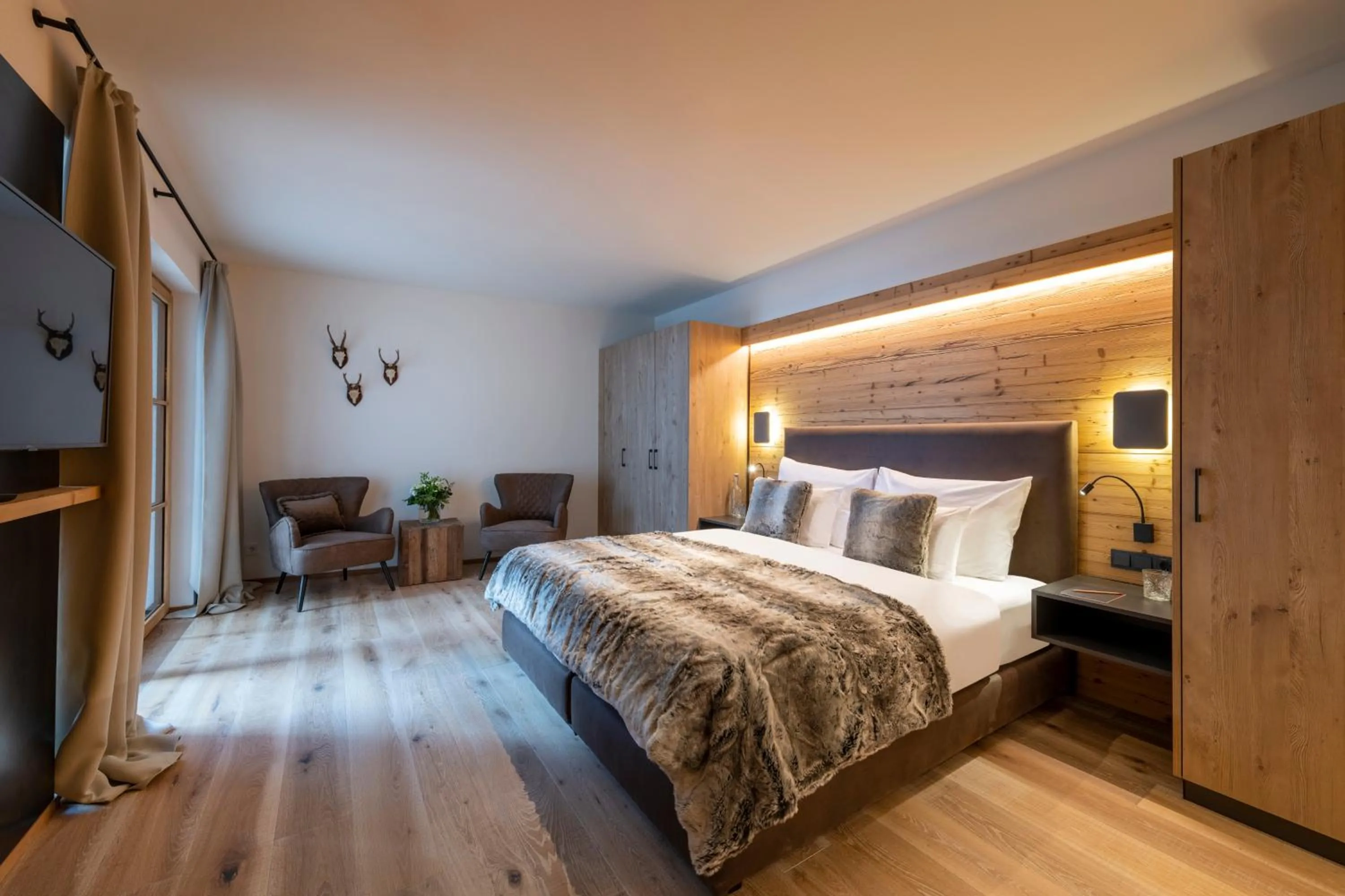 Bed in Brunnenhof Luxury Apartments