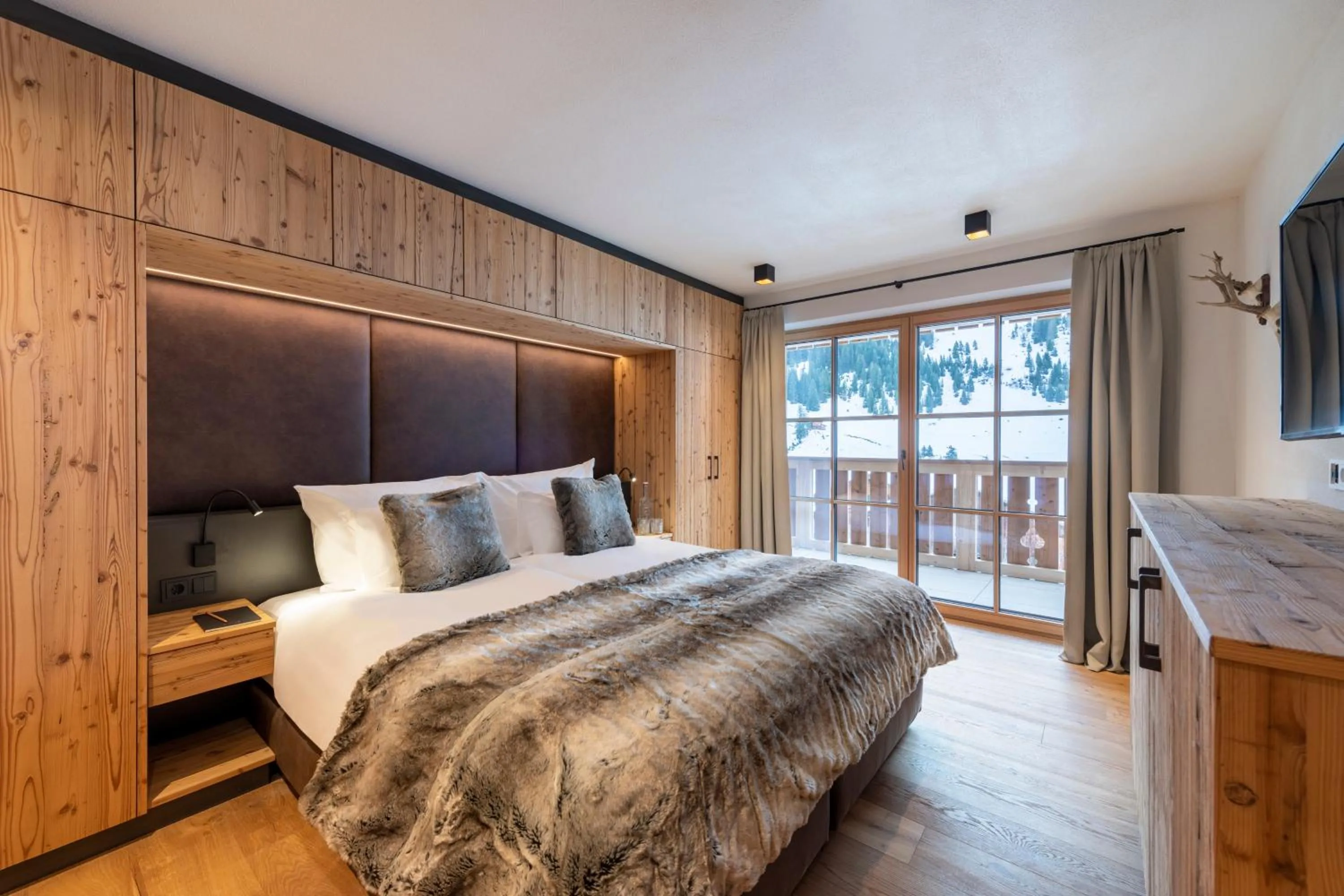 Bed in Brunnenhof Luxury Apartments