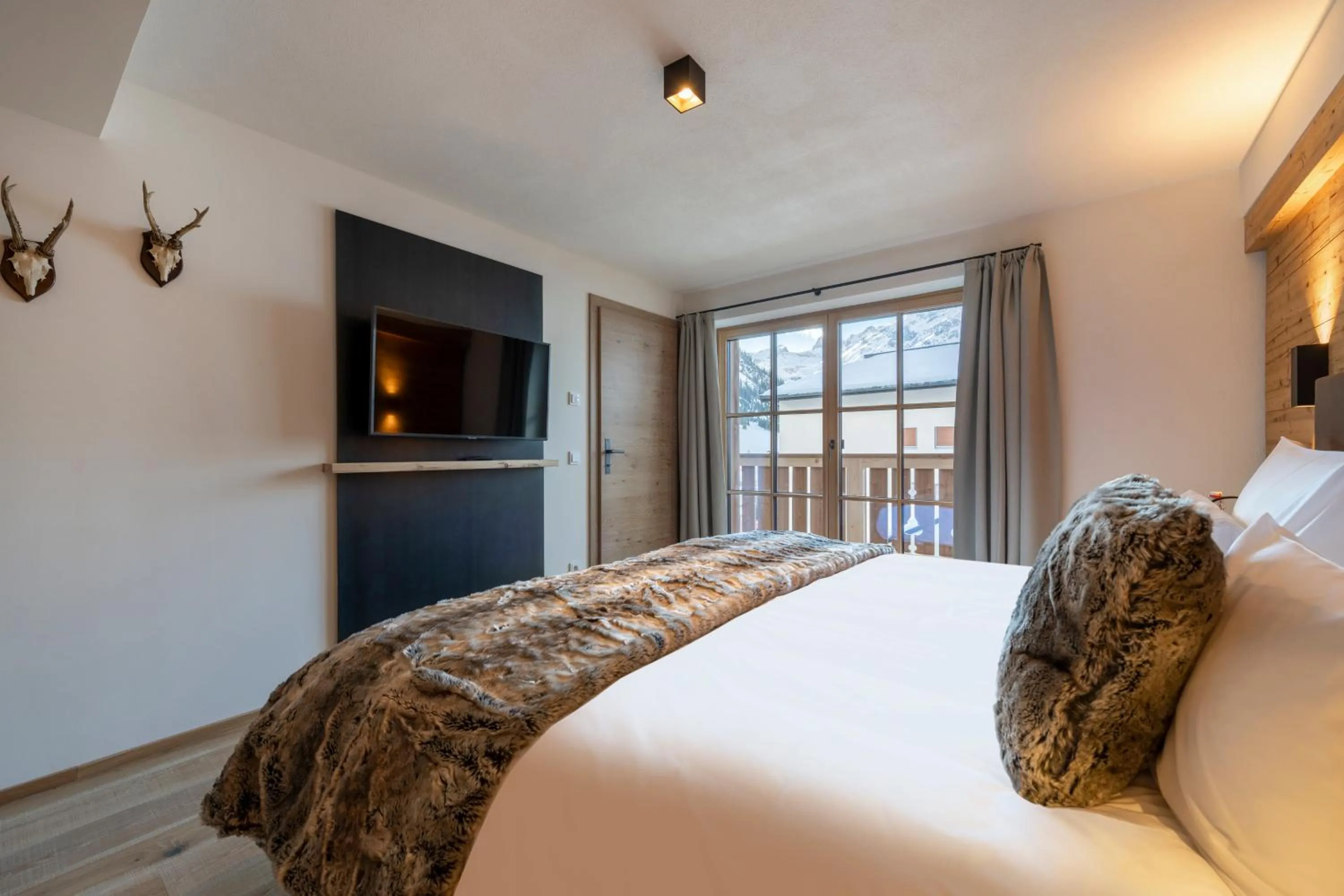 Bed in Brunnenhof Luxury Apartments