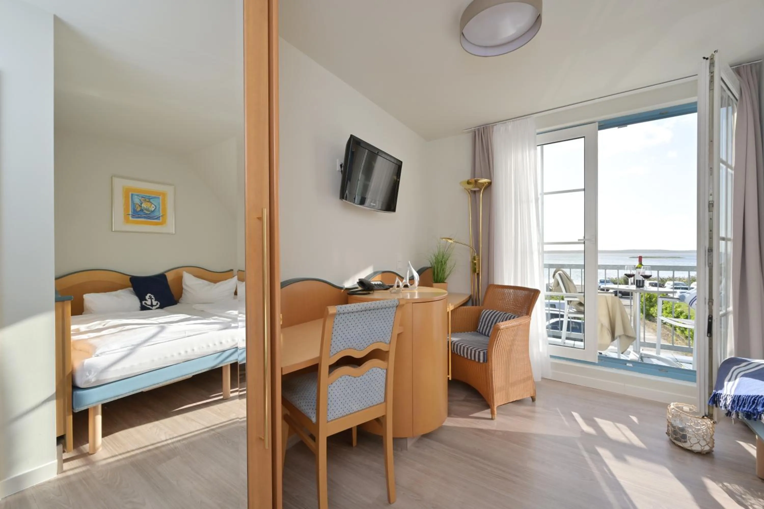 Bed in Hotel- & Ferienanlage Kapitäns-Häuser Breege