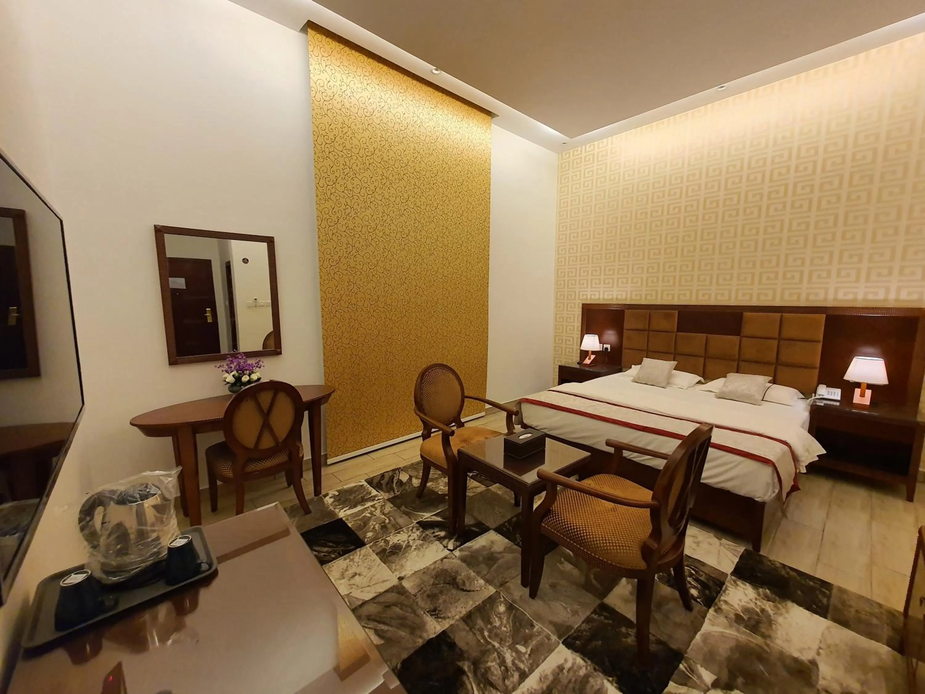 Bed in فندق درة الرؤية