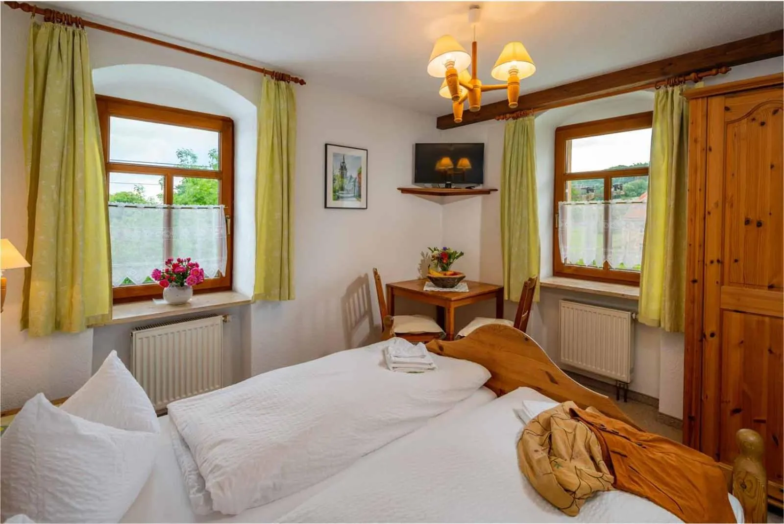 Photo of the whole room, Bed in Landhotel Gut Wildberg mit Sauna