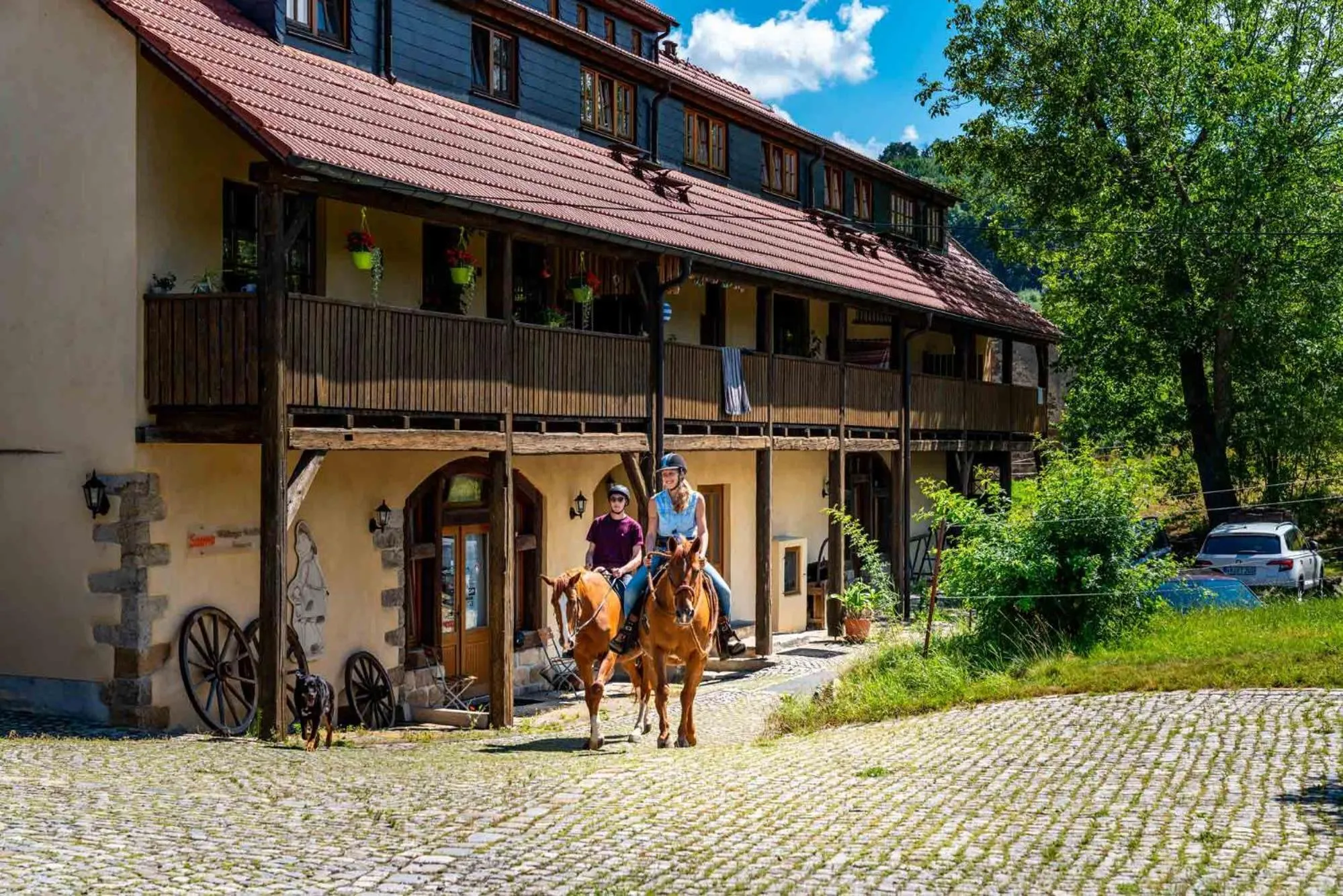 Property building in Landhotel Gut Wildberg mit Sauna