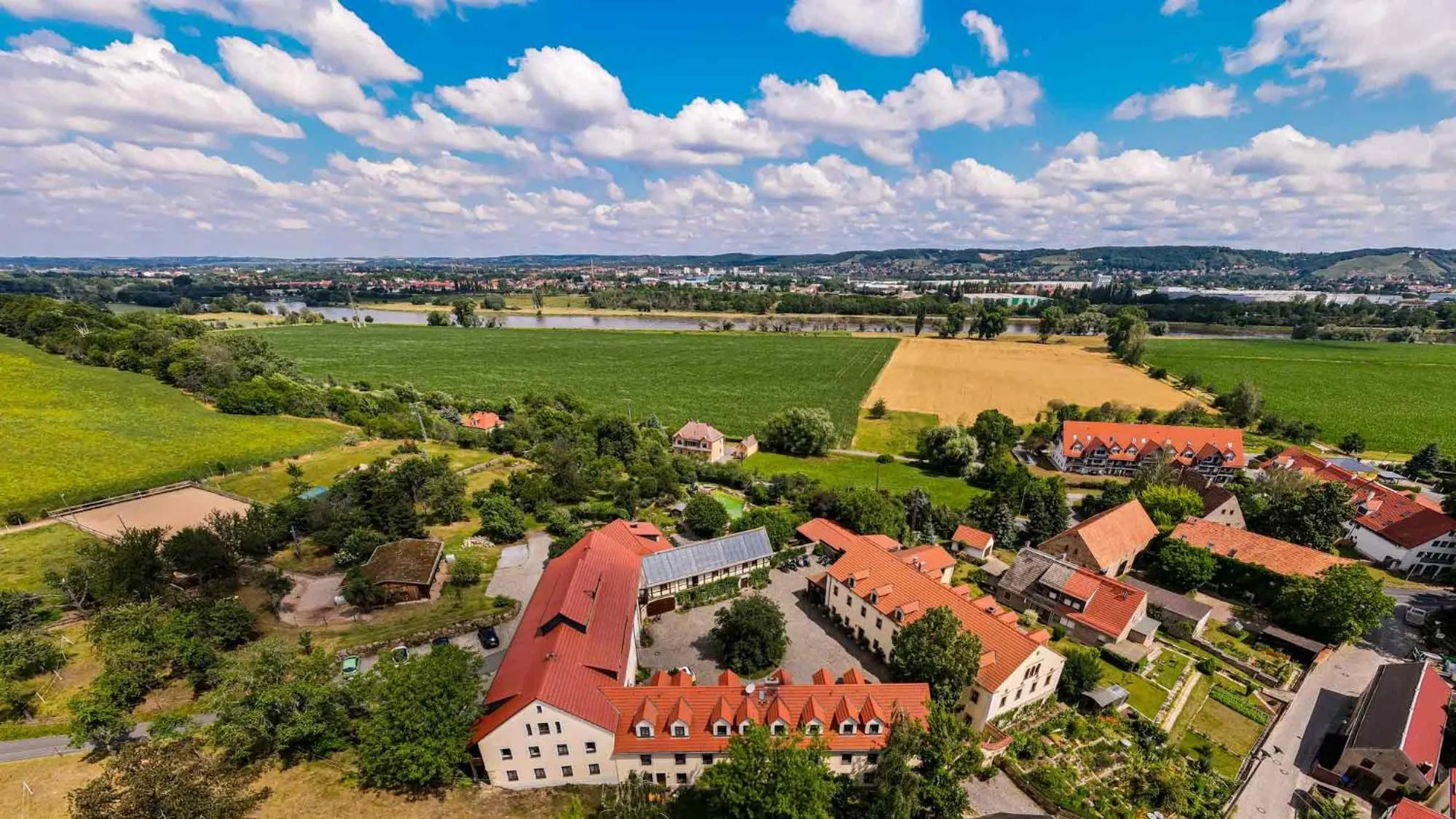 Bird's eye view in Landhotel Gut Wildberg mit Sauna