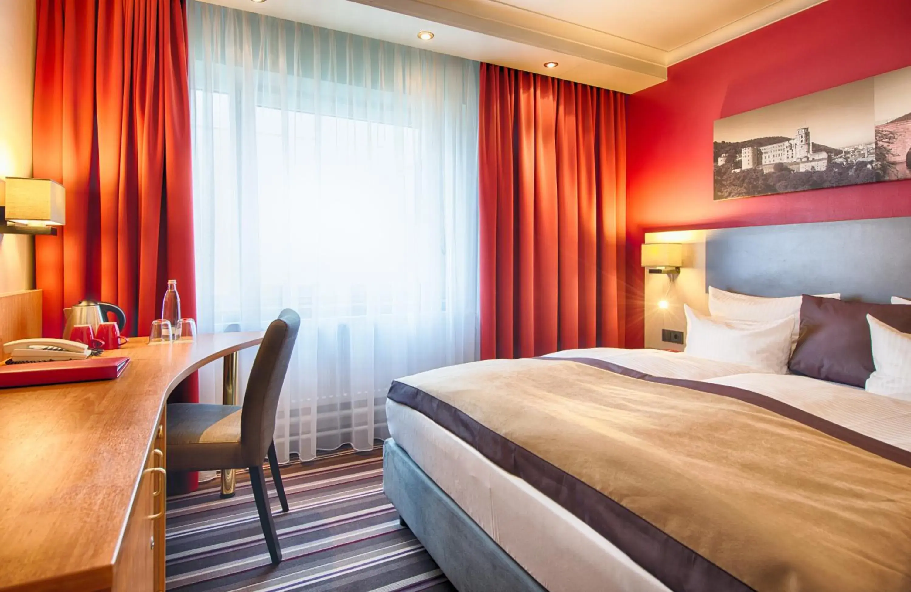 Bedroom, Bed in Leonardo Hotel Heidelberg Bedroom, Bed in Leonardo Hotel Heidelberg