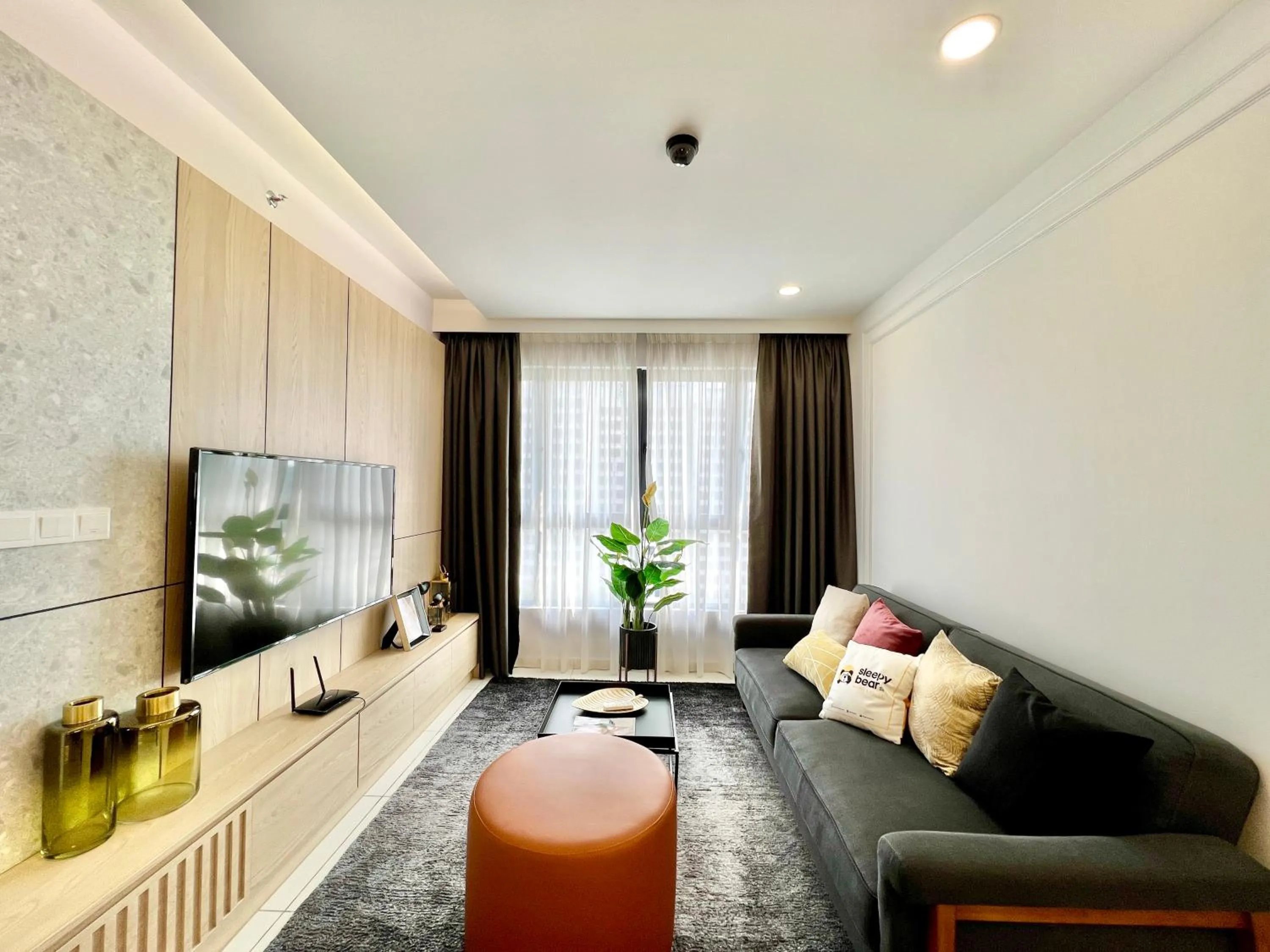 TV and multimedia in Gaia Residence, Gamuda Gardens Rawang by Sleepy Bear