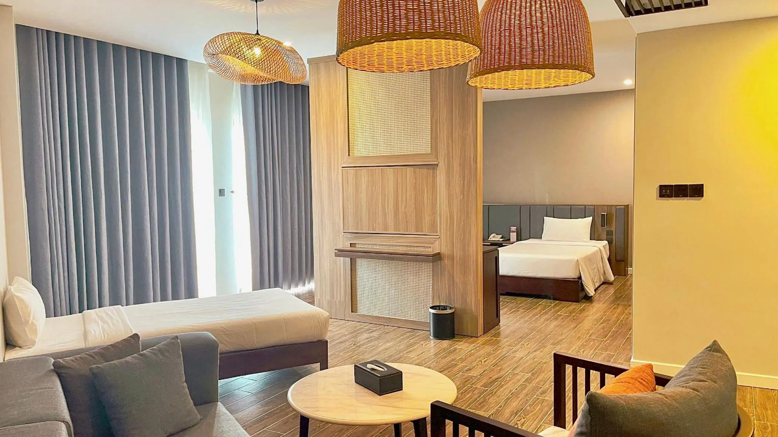 Living room, Bed in Sonaga Beach Resort & Villas Phu Quoc