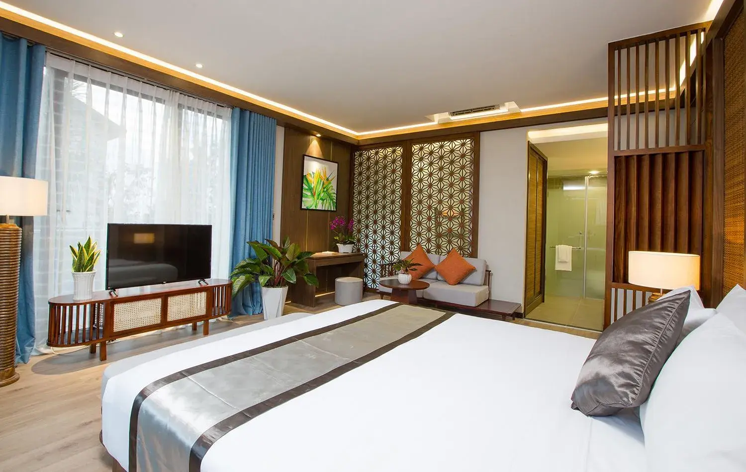 Bed in Sonaga Beach Resort & Villas Phu Quoc Bed in Sonaga Beach Resort & Villas Phu Quoc