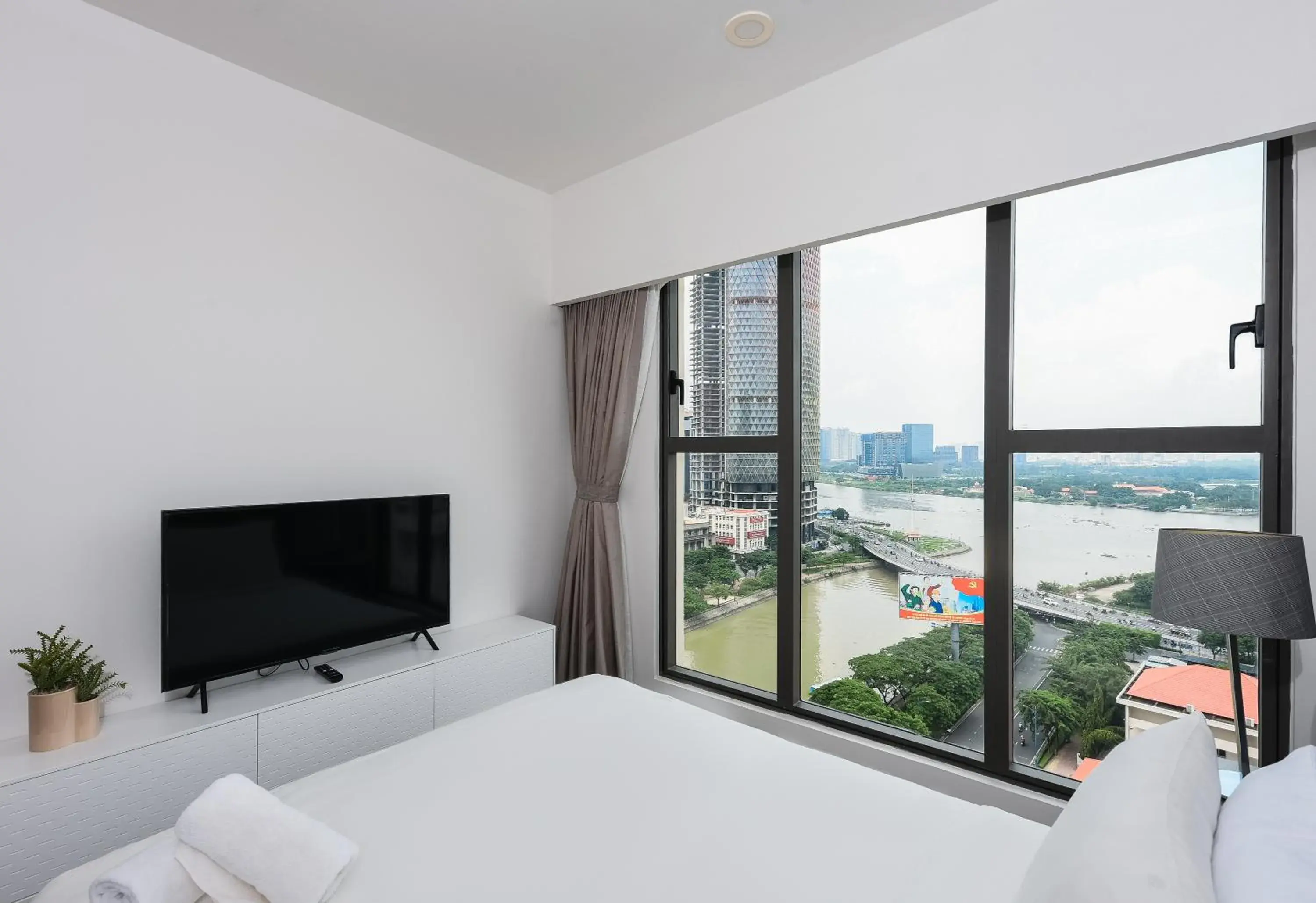 View (from property/room), Bed in S Lux Apartment View (from property/room), Bed in S Lux Apartment