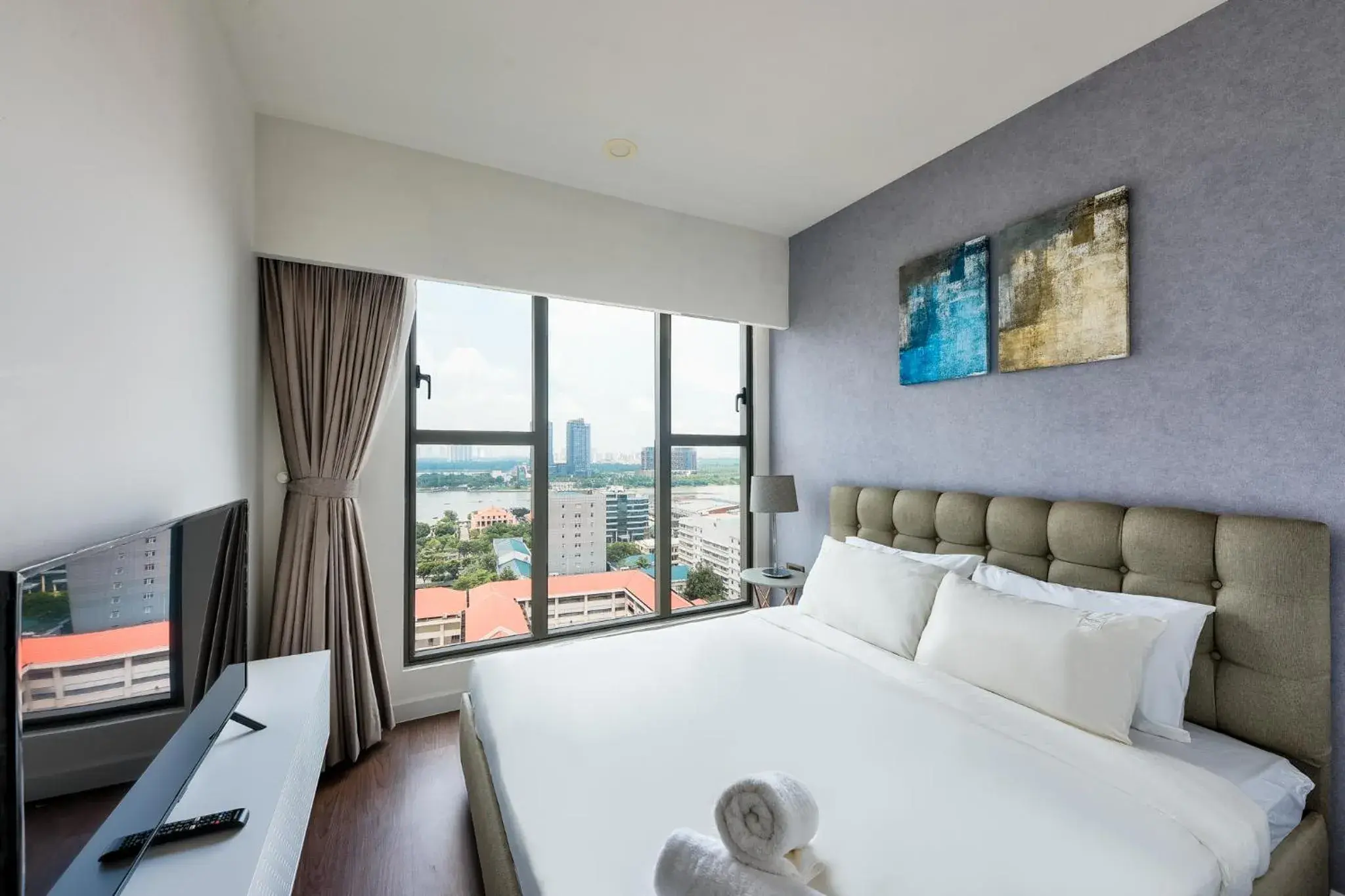 View (from property/room), Bed in S Lux Apartment View (from property/room), Bed in S Lux Apartment