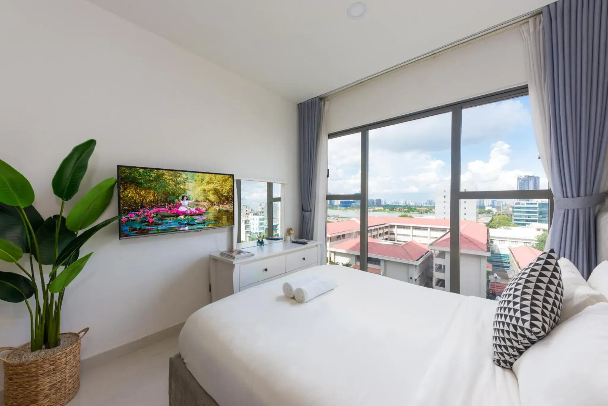 View (from property/room), Bed in S Lux Apartment View (from property/room), Bed in S Lux Apartment