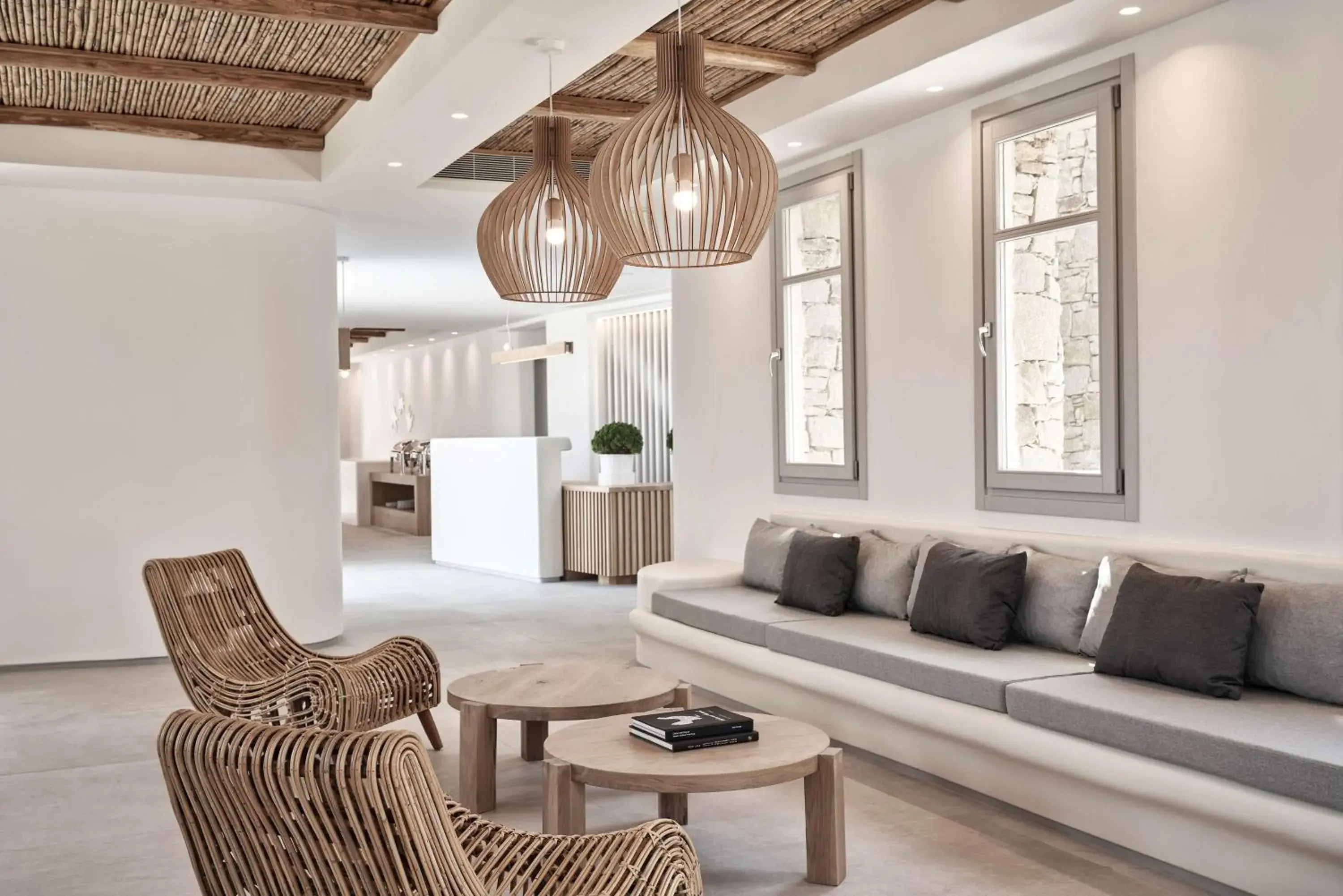 Lobby or reception in Radisson Blu Euphoria Resort, Mykonos Lobby or reception in Radisson Blu Euphoria Resort, Mykonos