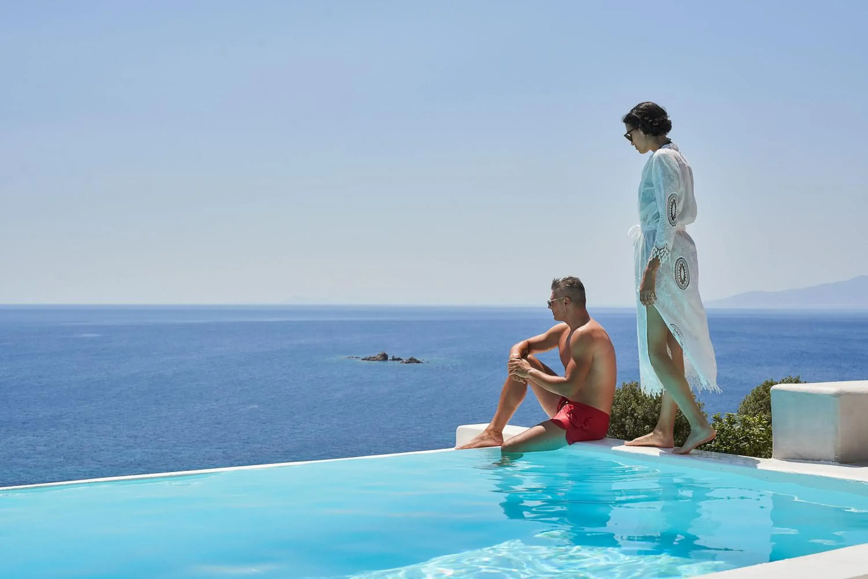 Swimming pool in Radisson Blu Euphoria Resort, Mykonos Swimming pool in Radisson Blu Euphoria Resort, Mykonos