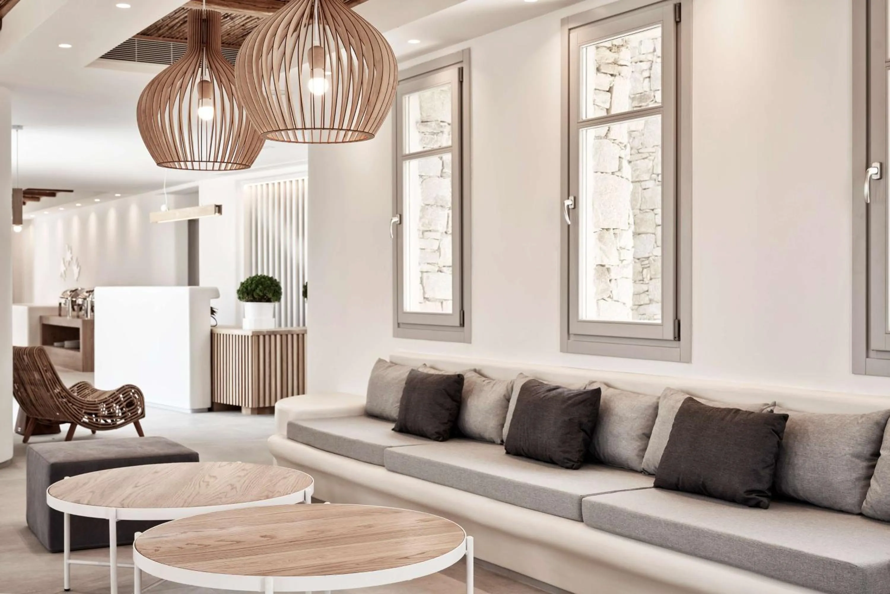 Lobby or reception in Radisson Blu Euphoria Resort, Mykonos