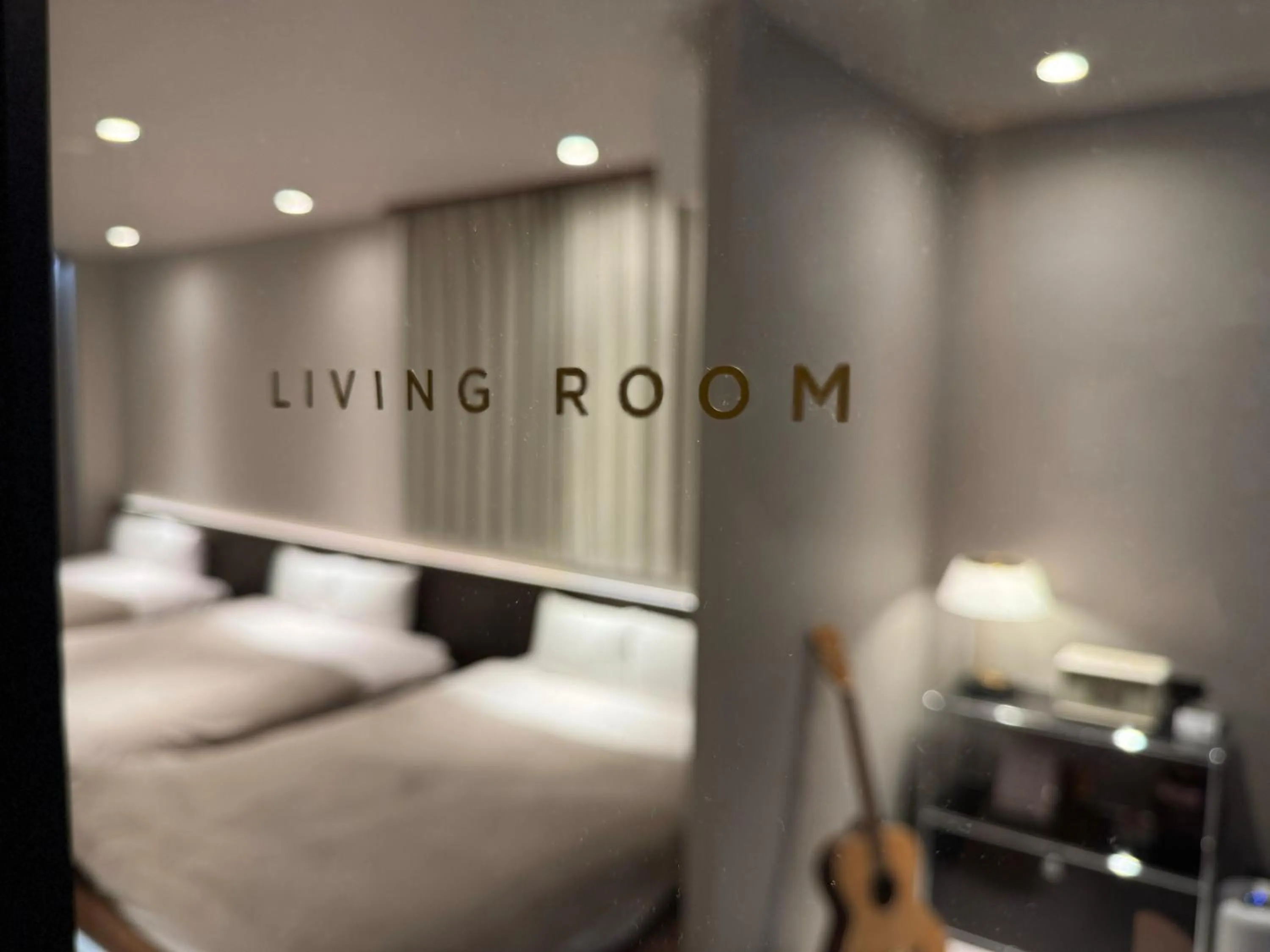 Living room, Bed in TABISAI HOTEL Luxe 博多