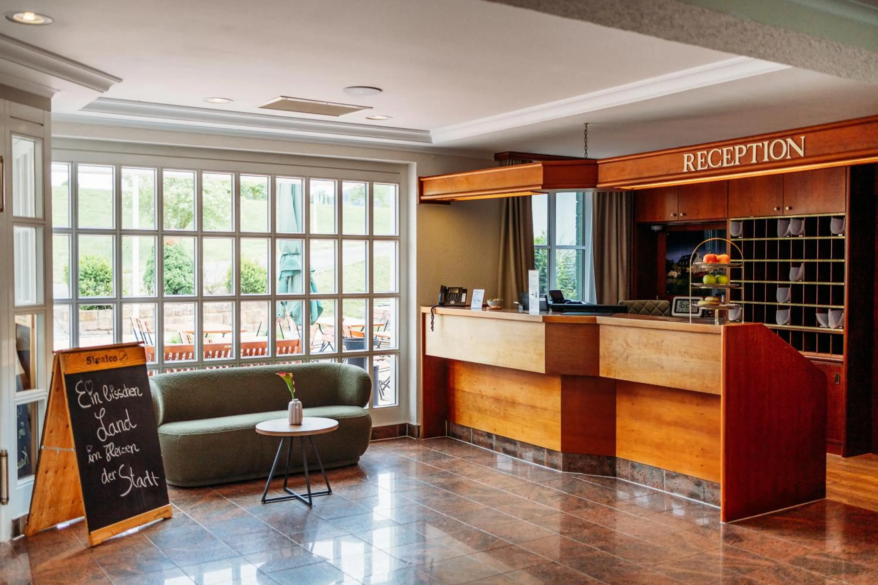 Lobby or reception in Landhotel Kauzenberg