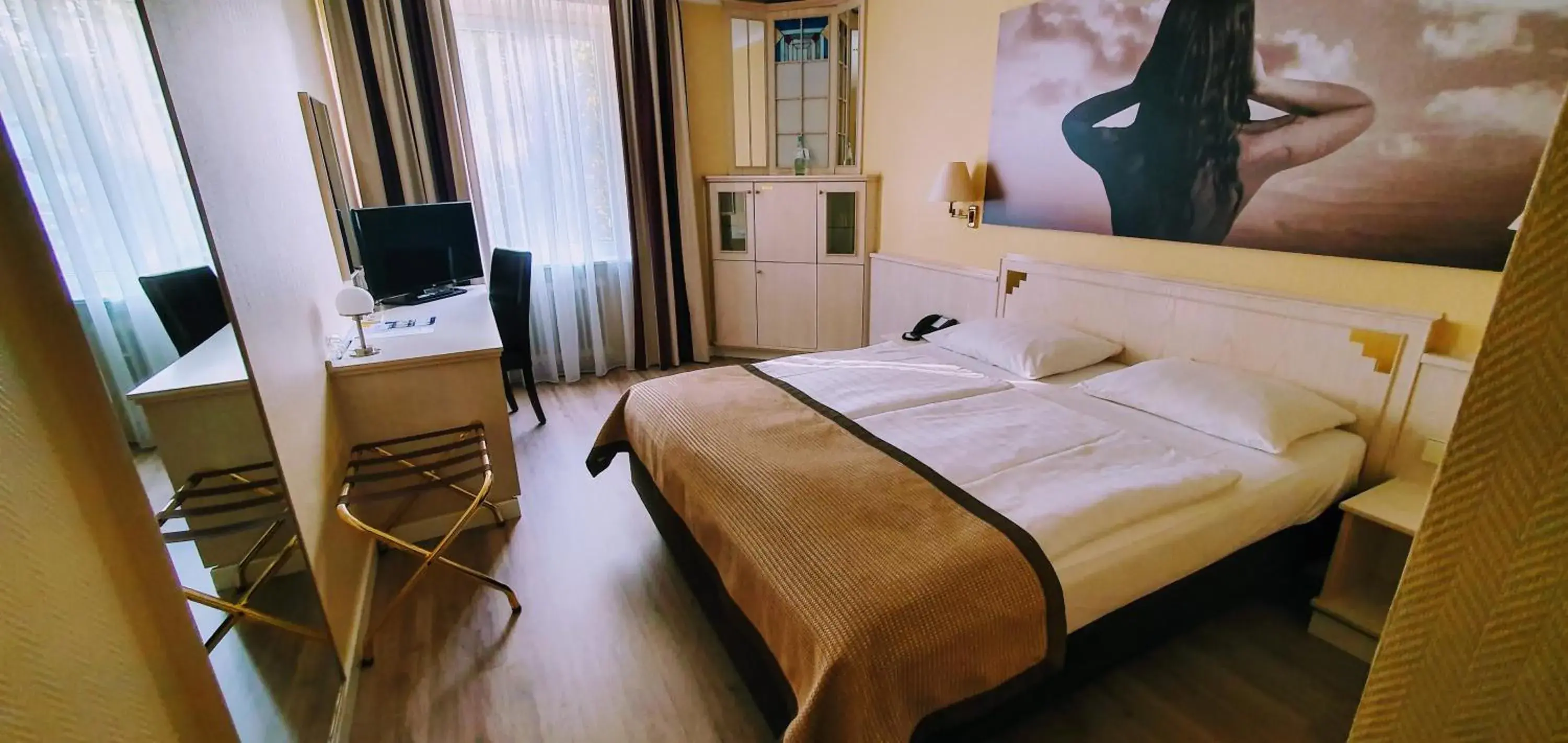 Bed in Park Hotel Hamburg Arena Bed in Park Hotel Hamburg Arena