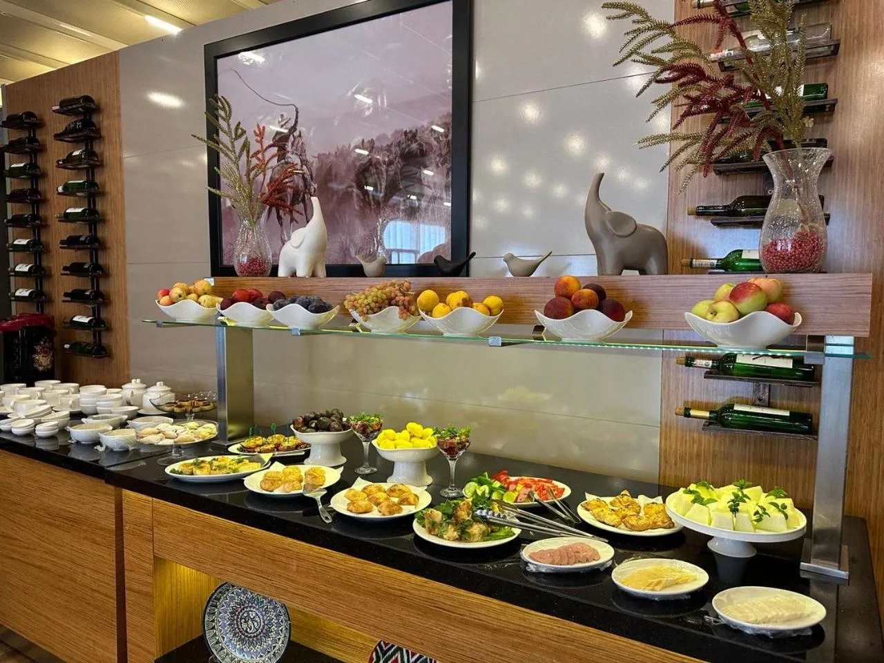 Buffet breakfast in Hotel Bukhara