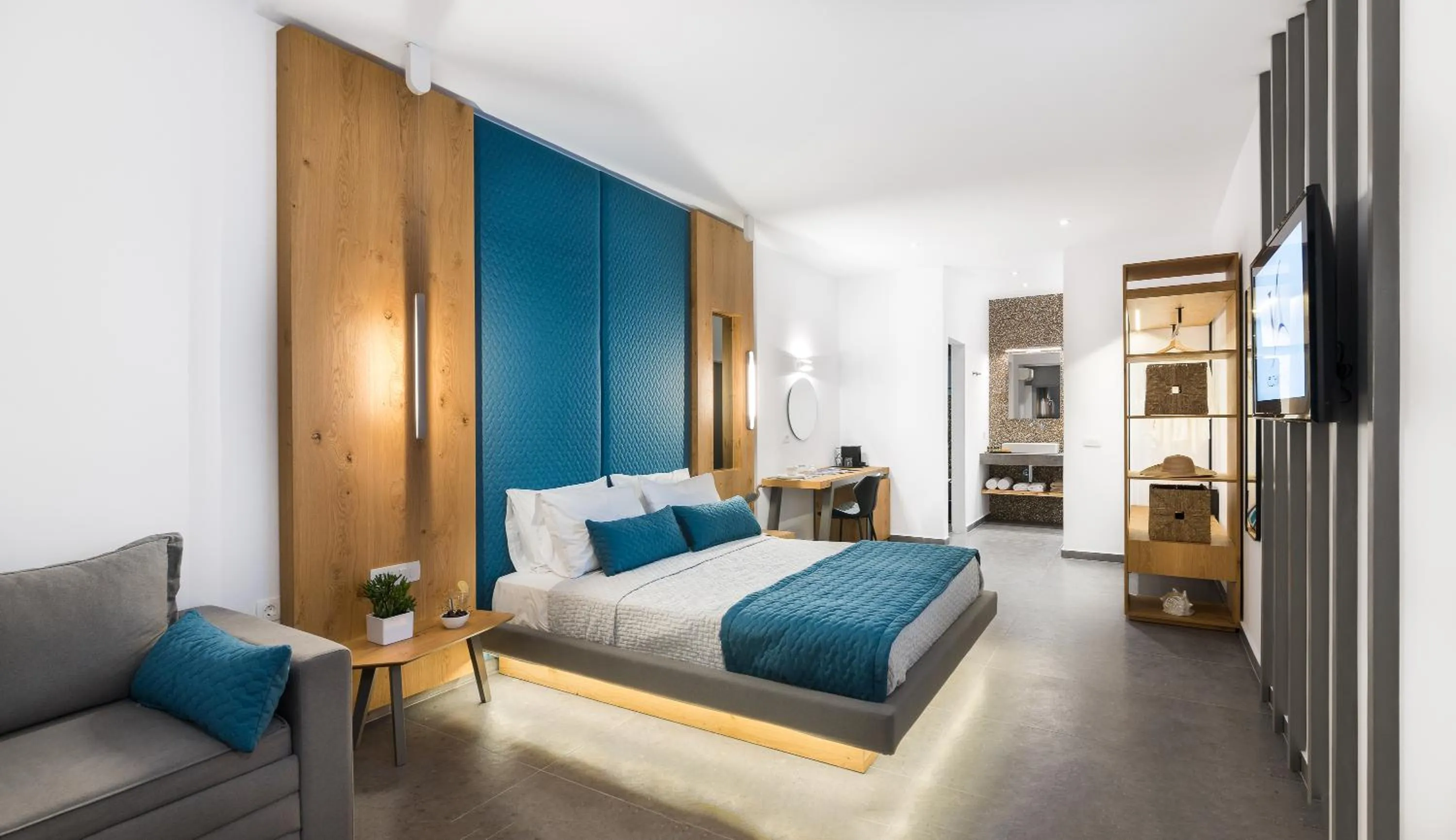 Bedroom in Volcanic Arc Suites