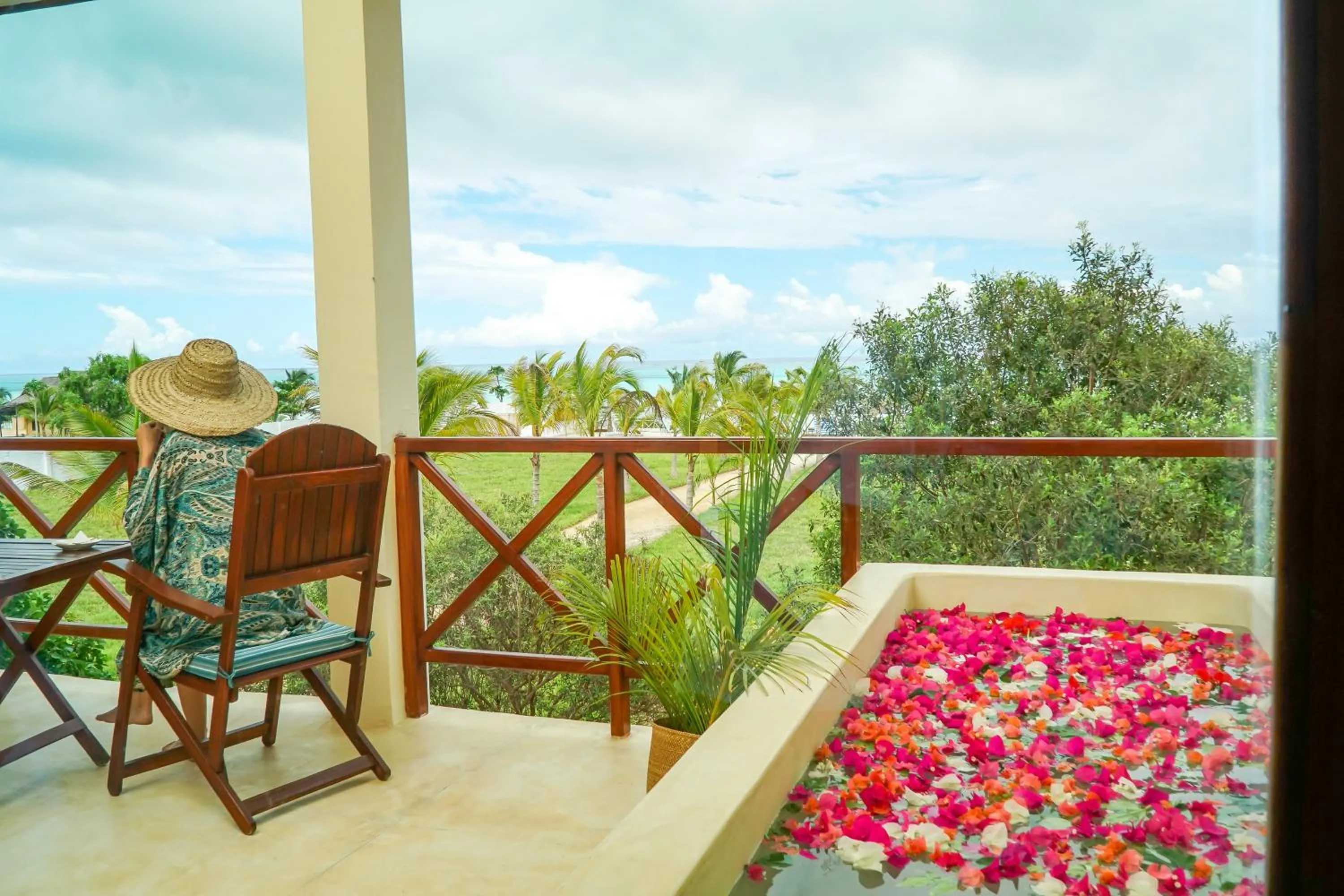 Garden view in Aquamarina Hotel