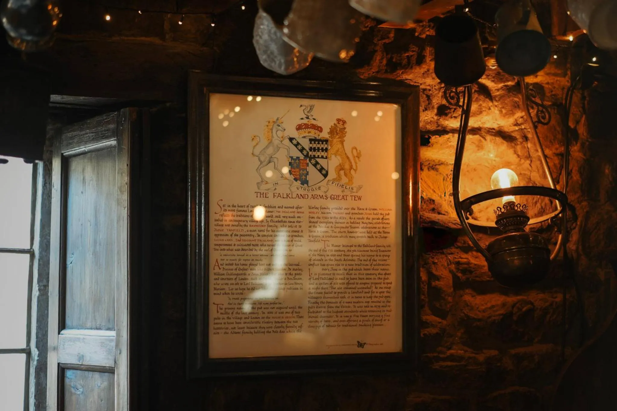 Decorative detail in The Falkland Arms