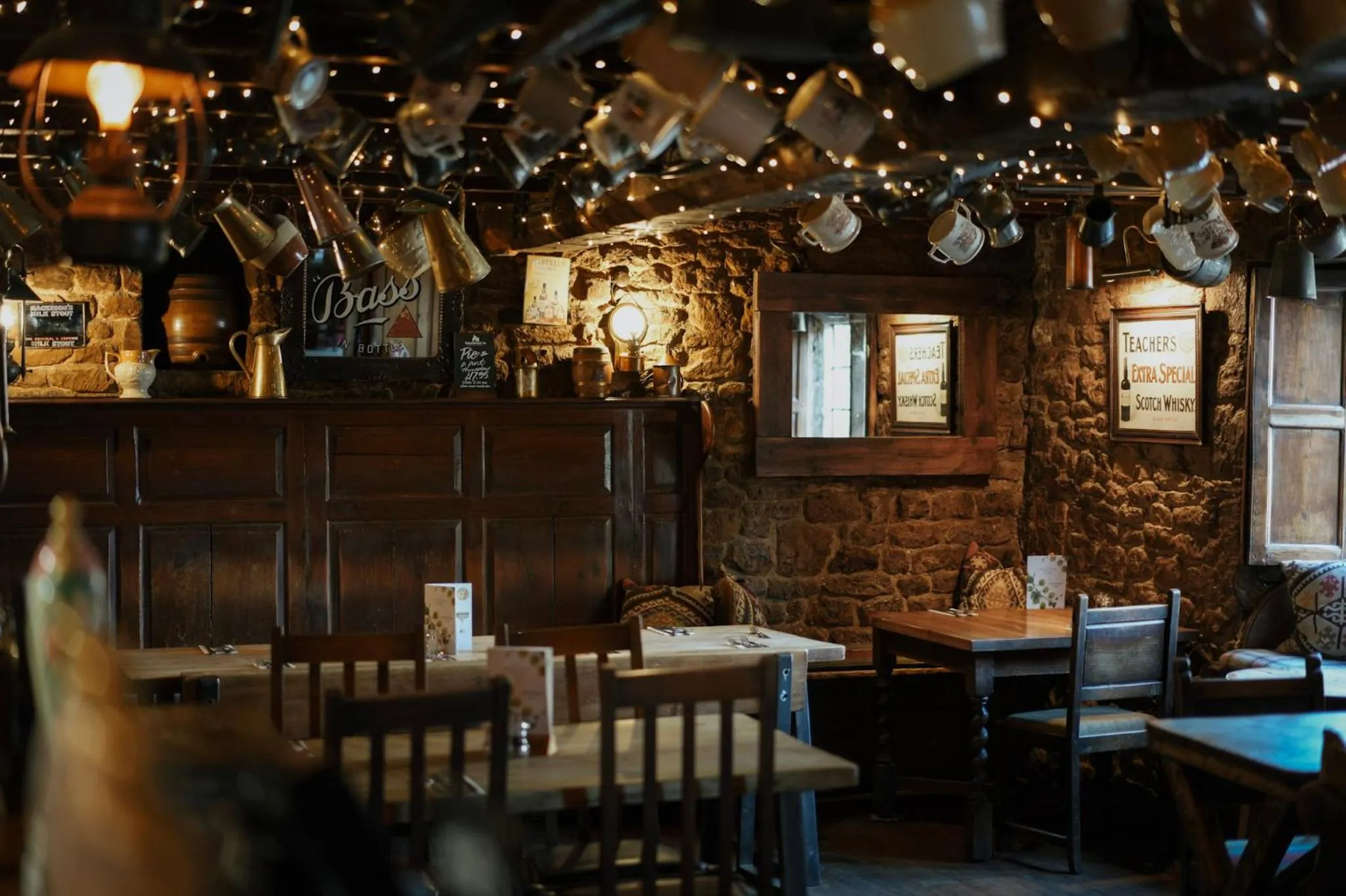 Seating area in The Falkland Arms