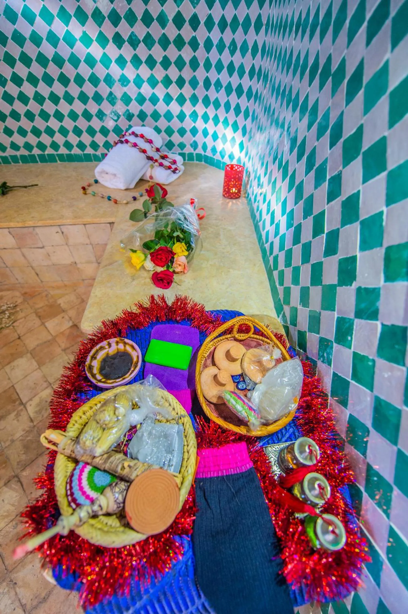 Sauna in Riad Khabia & Spa