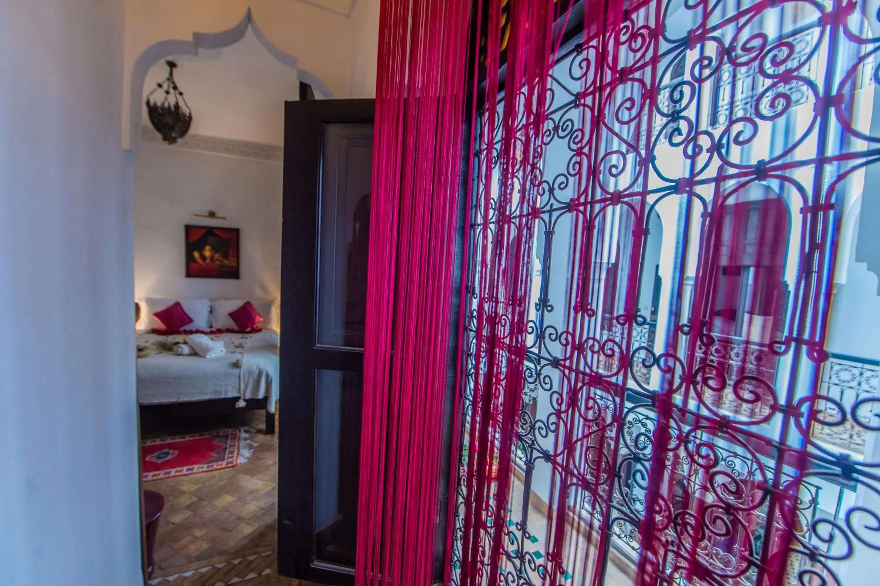 Bed in Riad Khabia & Spa