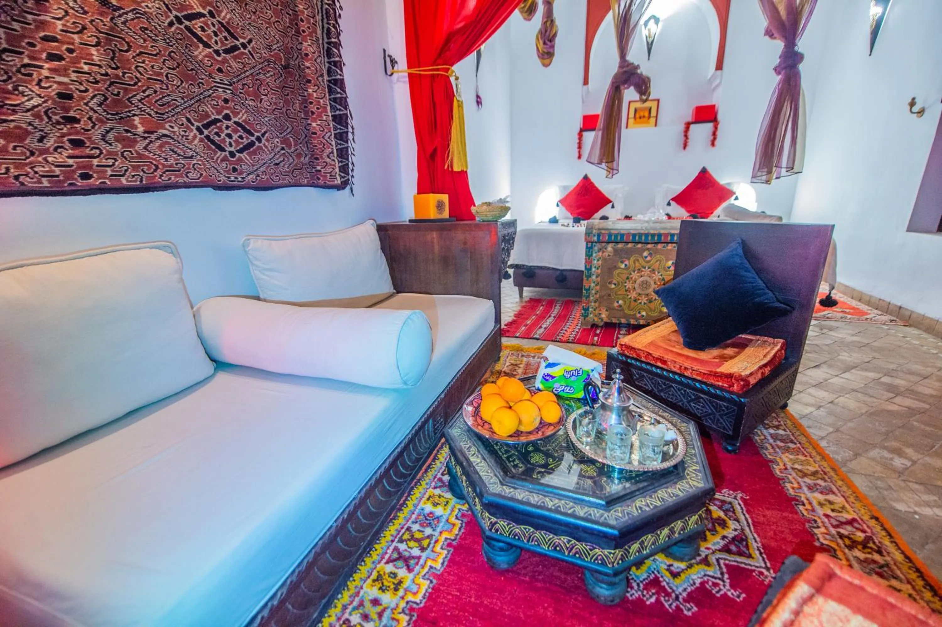 Seating area in Riad Khabia & Spa