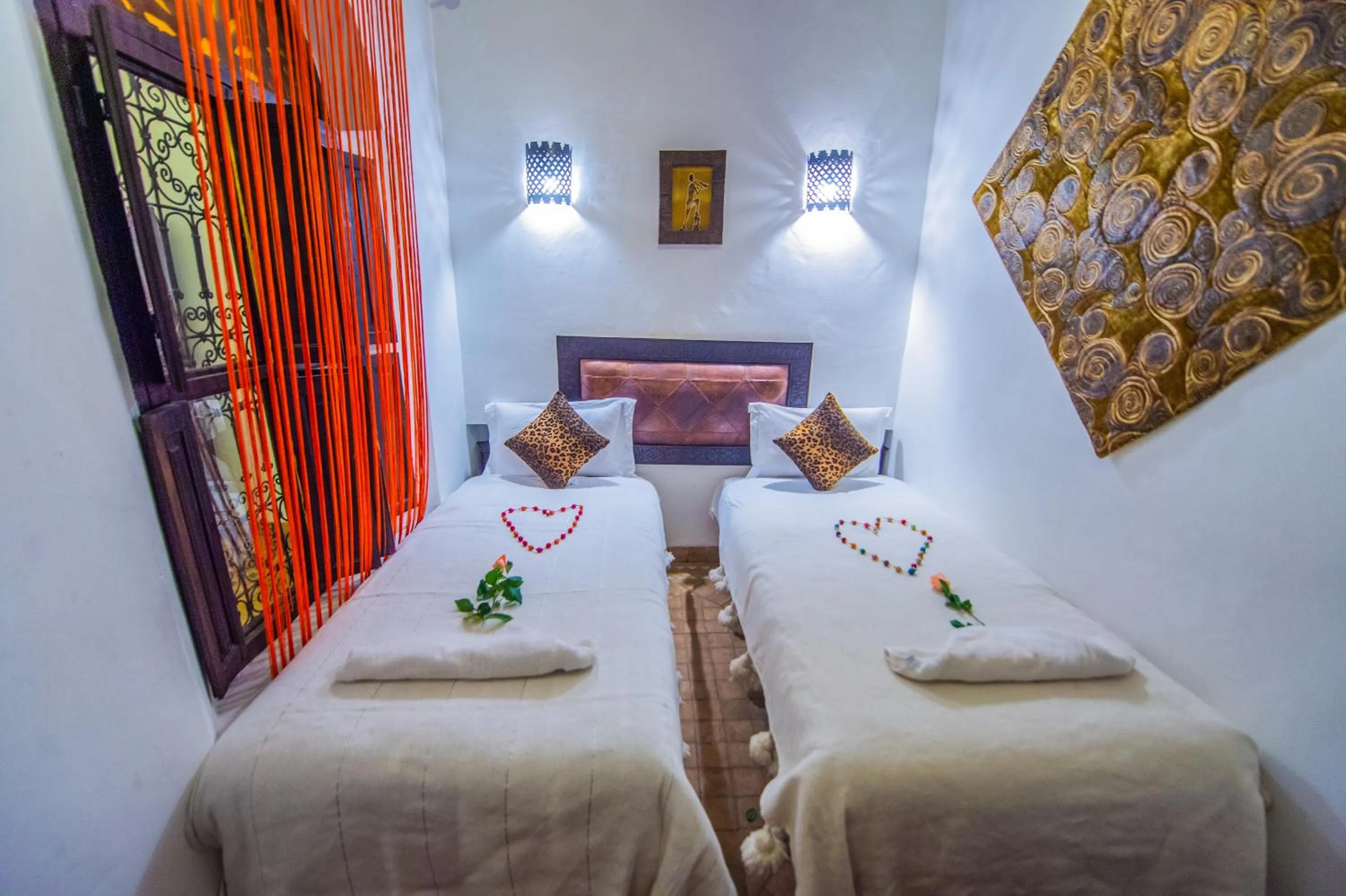 Bed in Riad Khabia & Spa