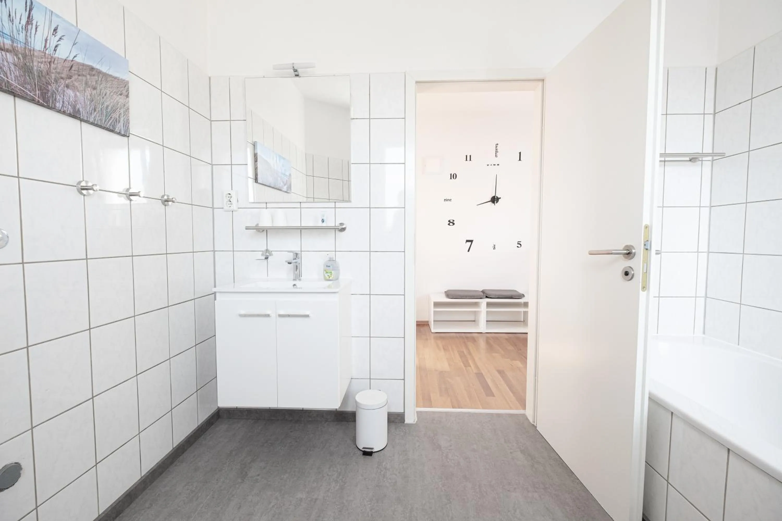 Bathroom in Apartment mit Wohnflair