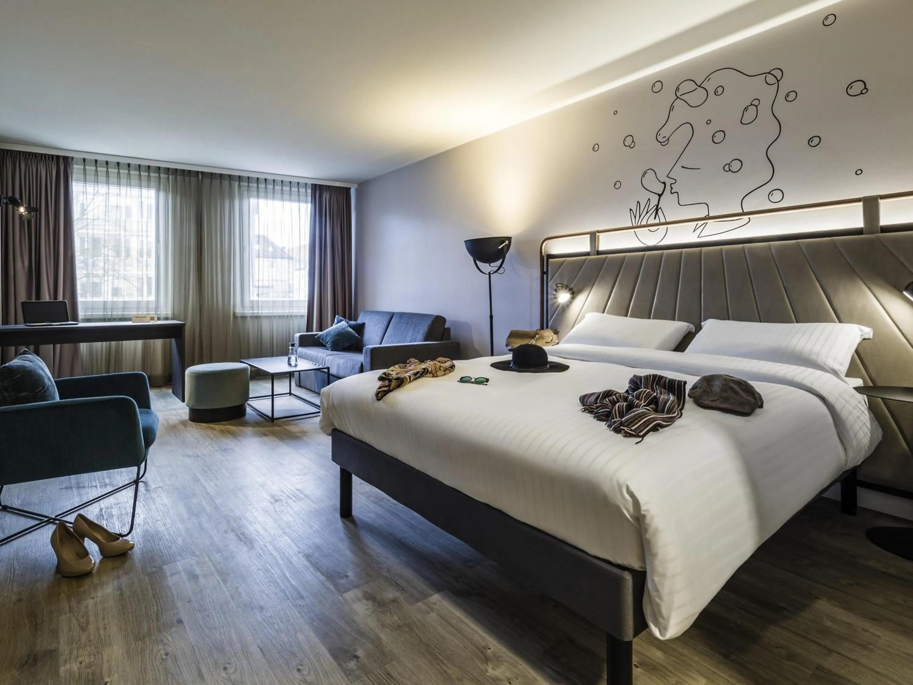Bedroom, Bed in ibis Styles Bielefeld City