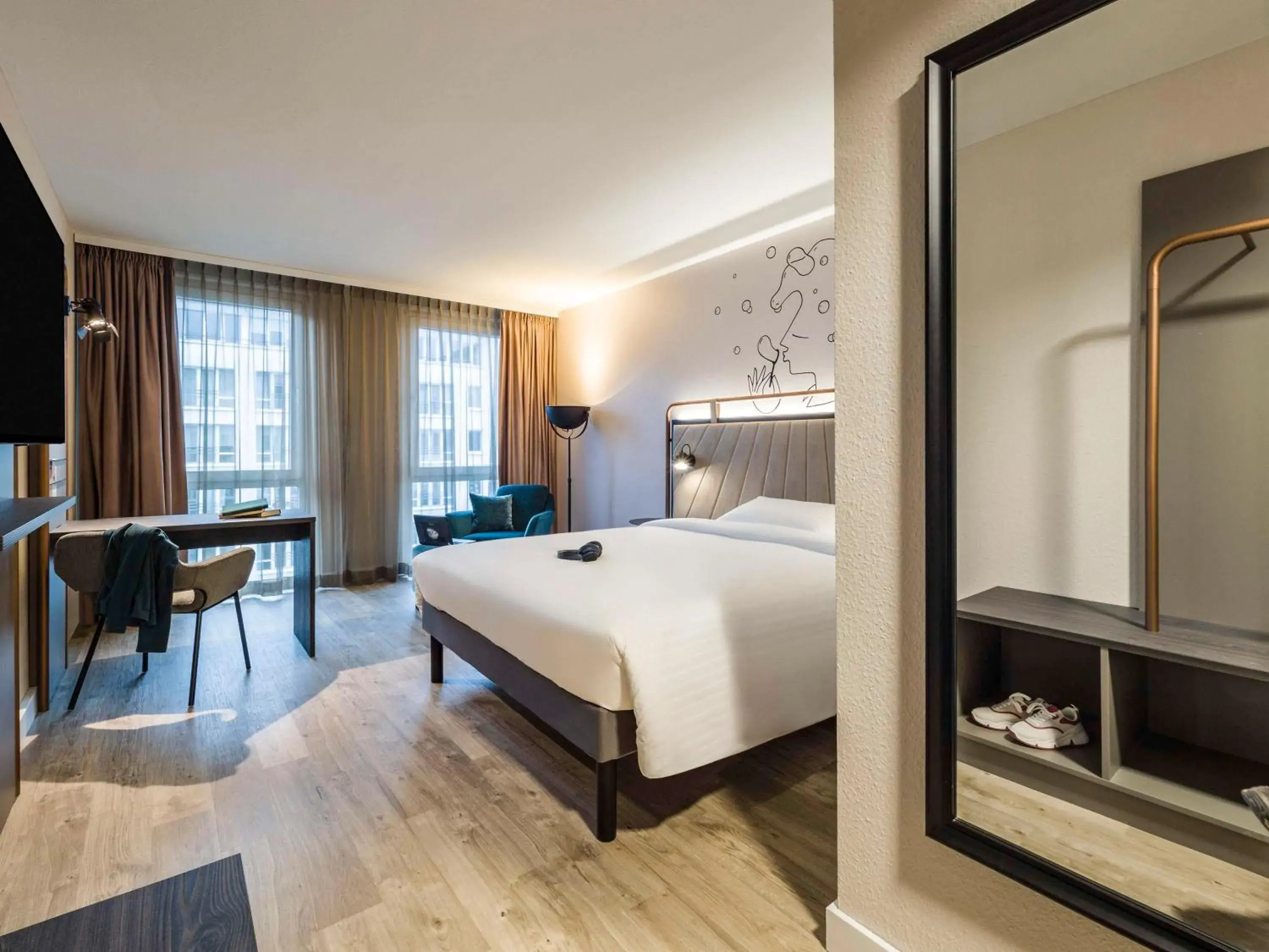 Bedroom, Bed in ibis Styles Bielefeld City Bedroom, Bed in ibis Styles Bielefeld City