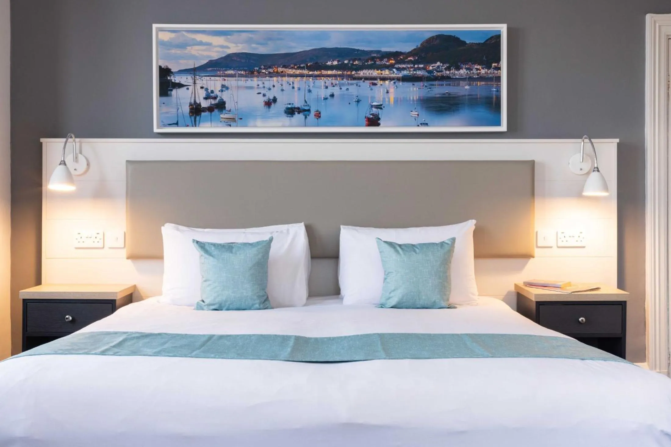 Bed in The Marine Hotel