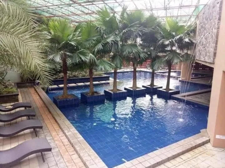 Pool view in U607 Sunshine100 Netflix 65InchesTV Wifi Karaoke Swimming Pool