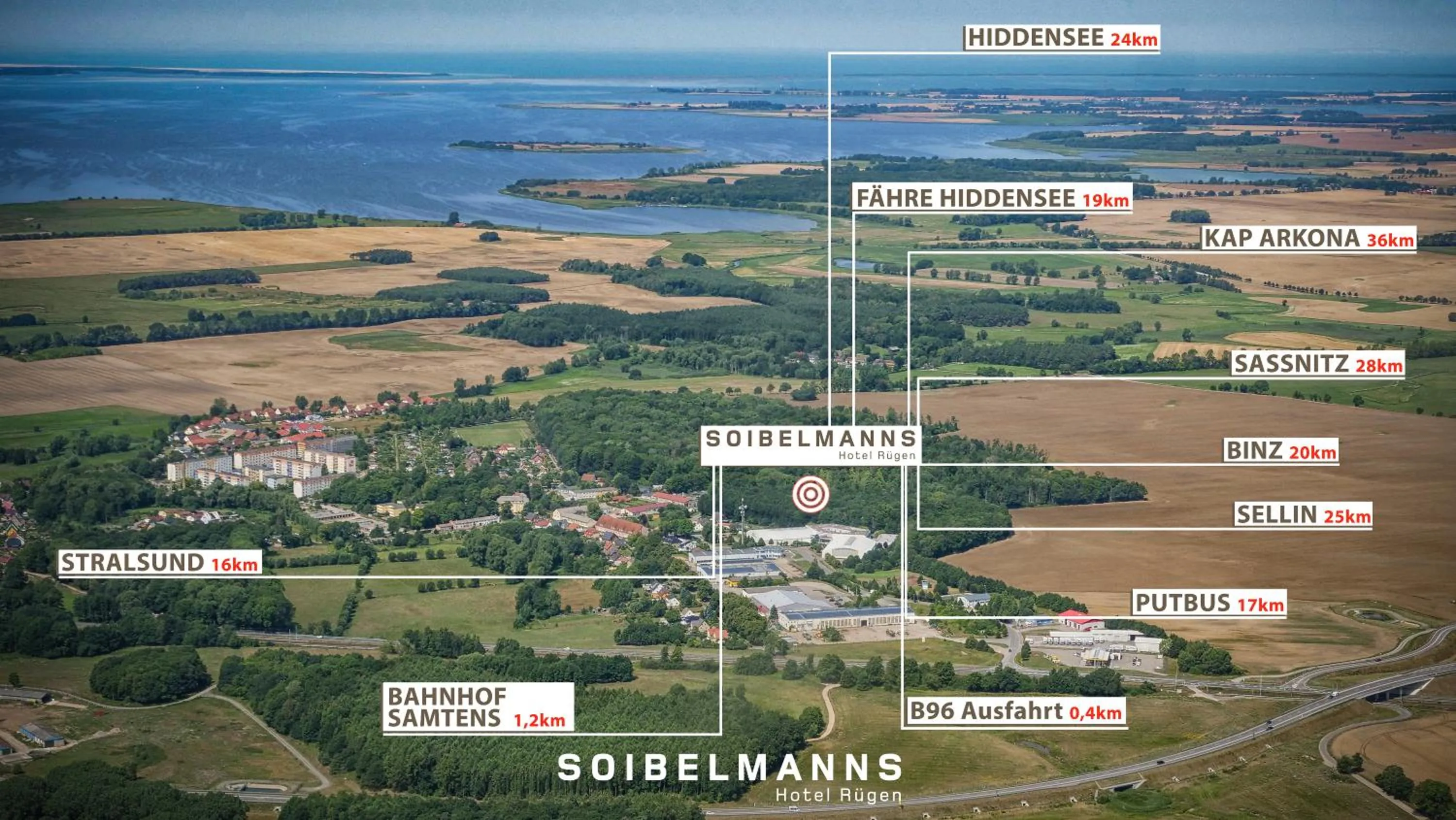 Bird's eye view in Soibelmanns Hotel Rügen