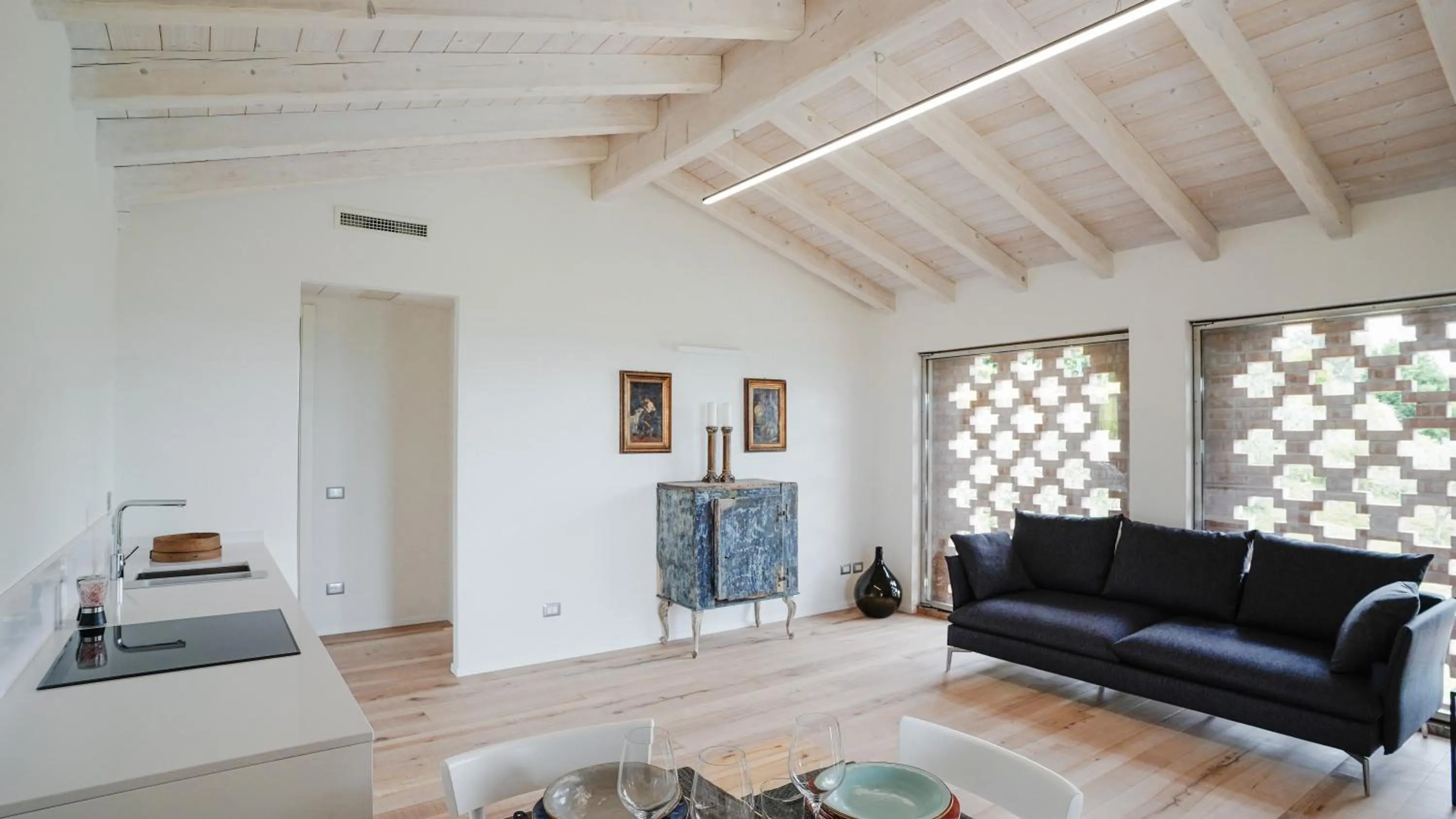 Kitchen or kitchenette in Casa Olivi Apartments