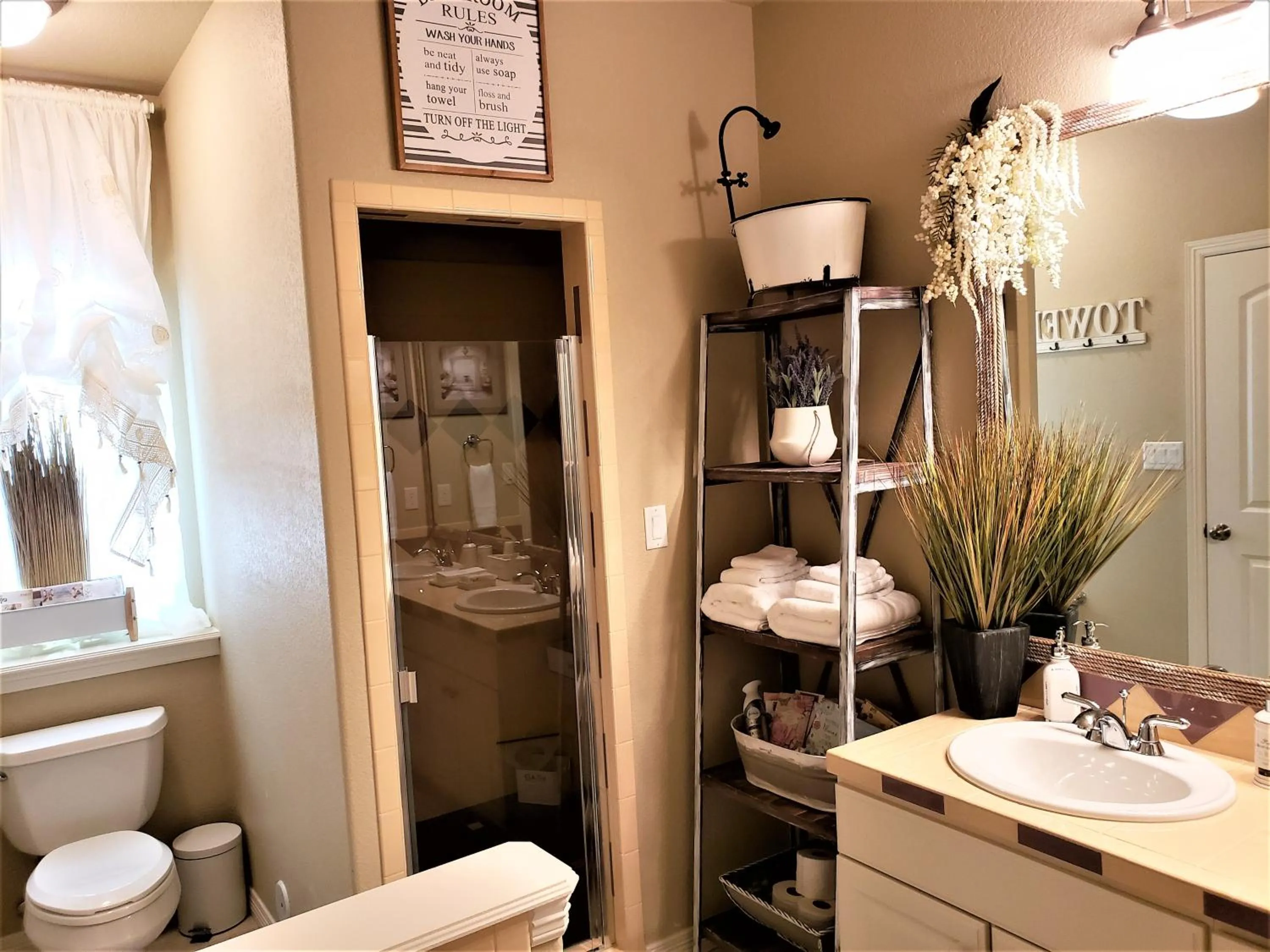 Bathroom in Peak Valley Manor, a Modern Farmhouse