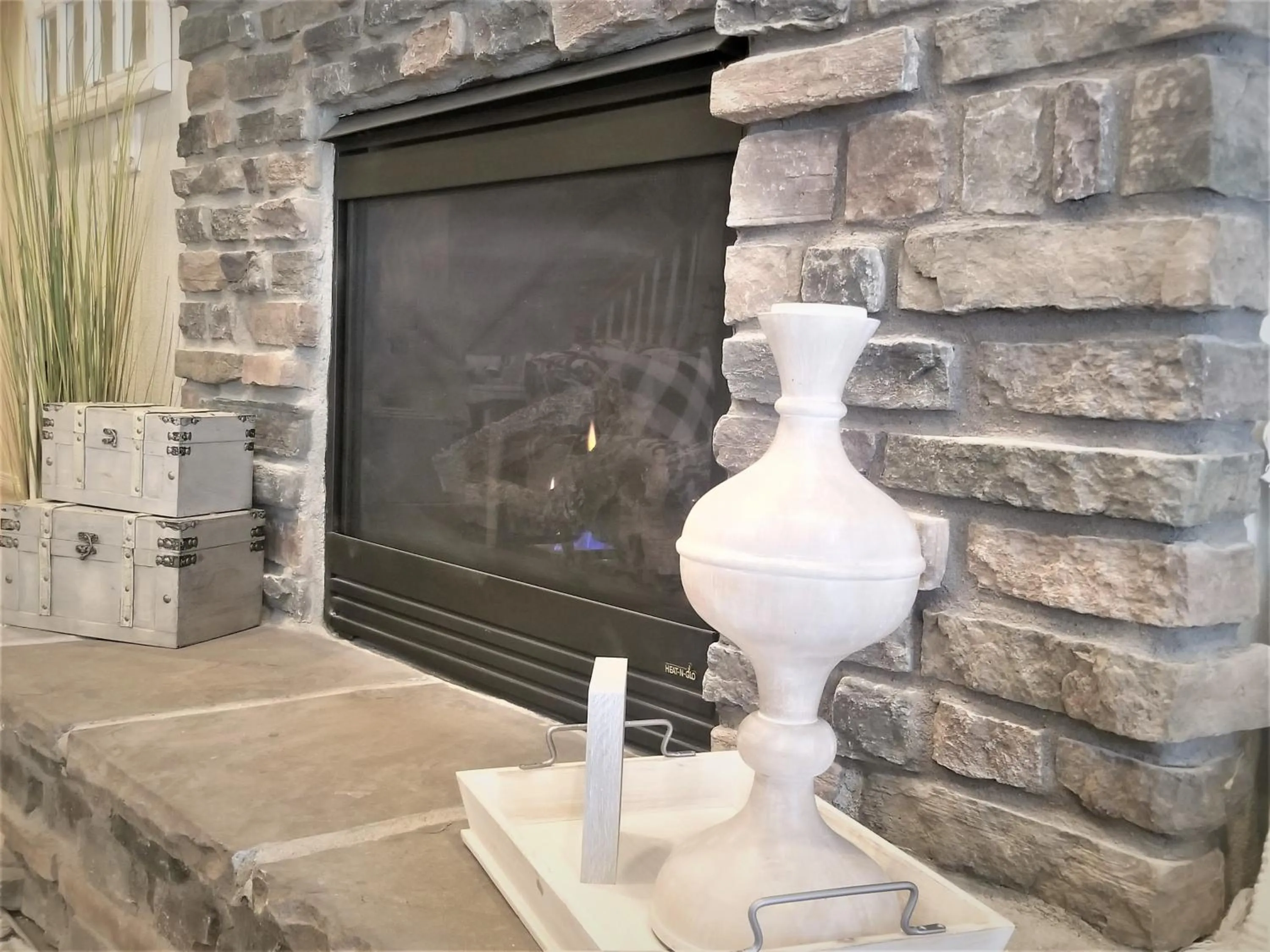 Living room in Peak Valley Manor, a Modern Farmhouse