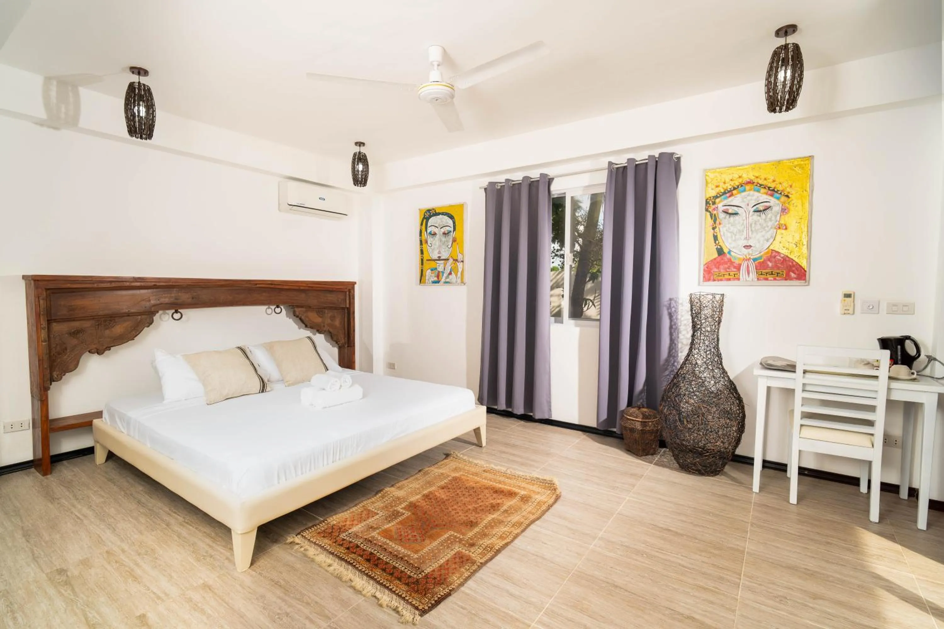 View (from property/room), Bed in Blanco Beach Resort Malapascua