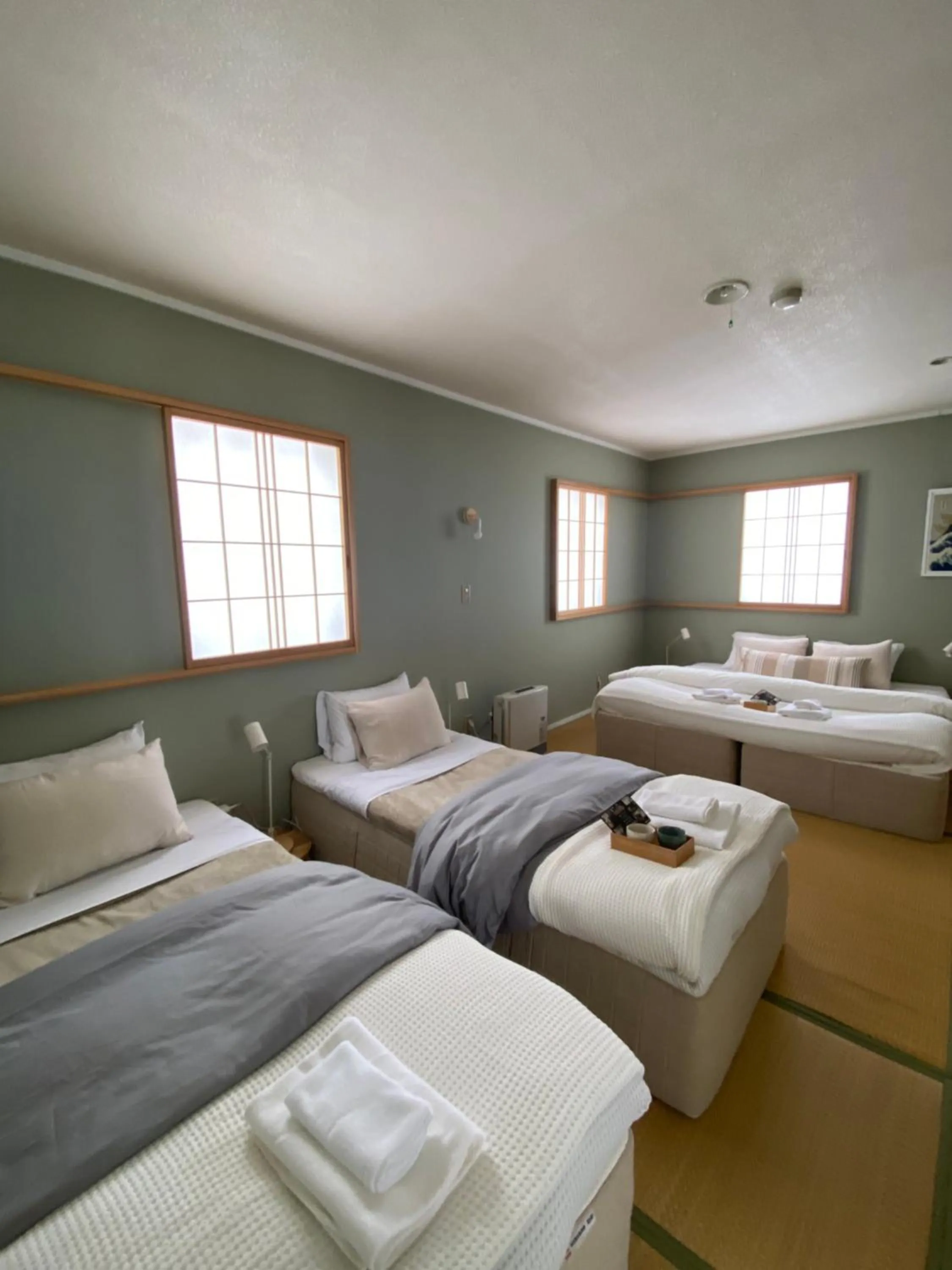 Bed in Myoko Forest Lodge