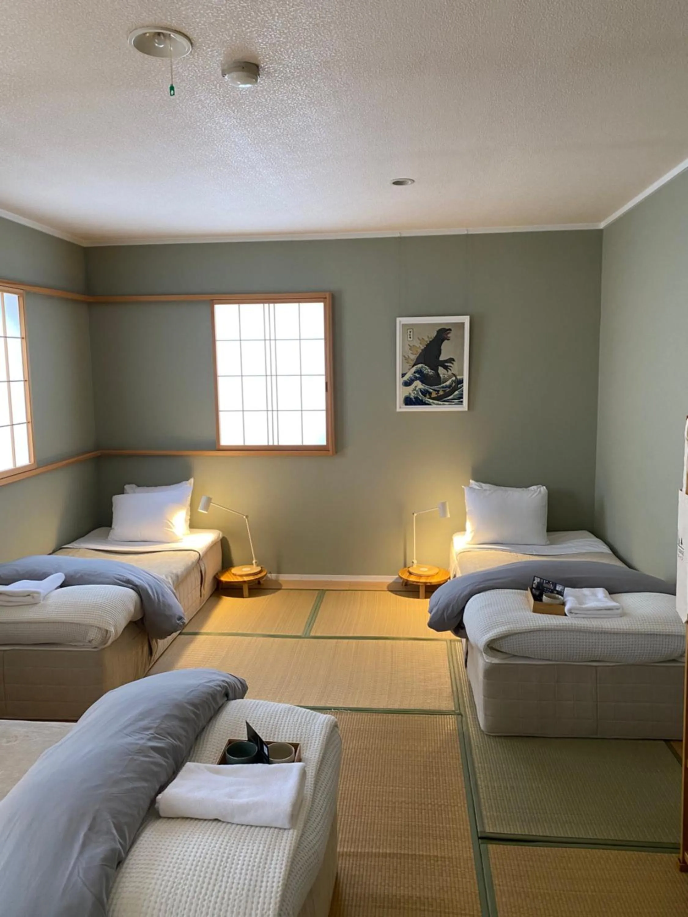 Bed in Myoko Forest Lodge