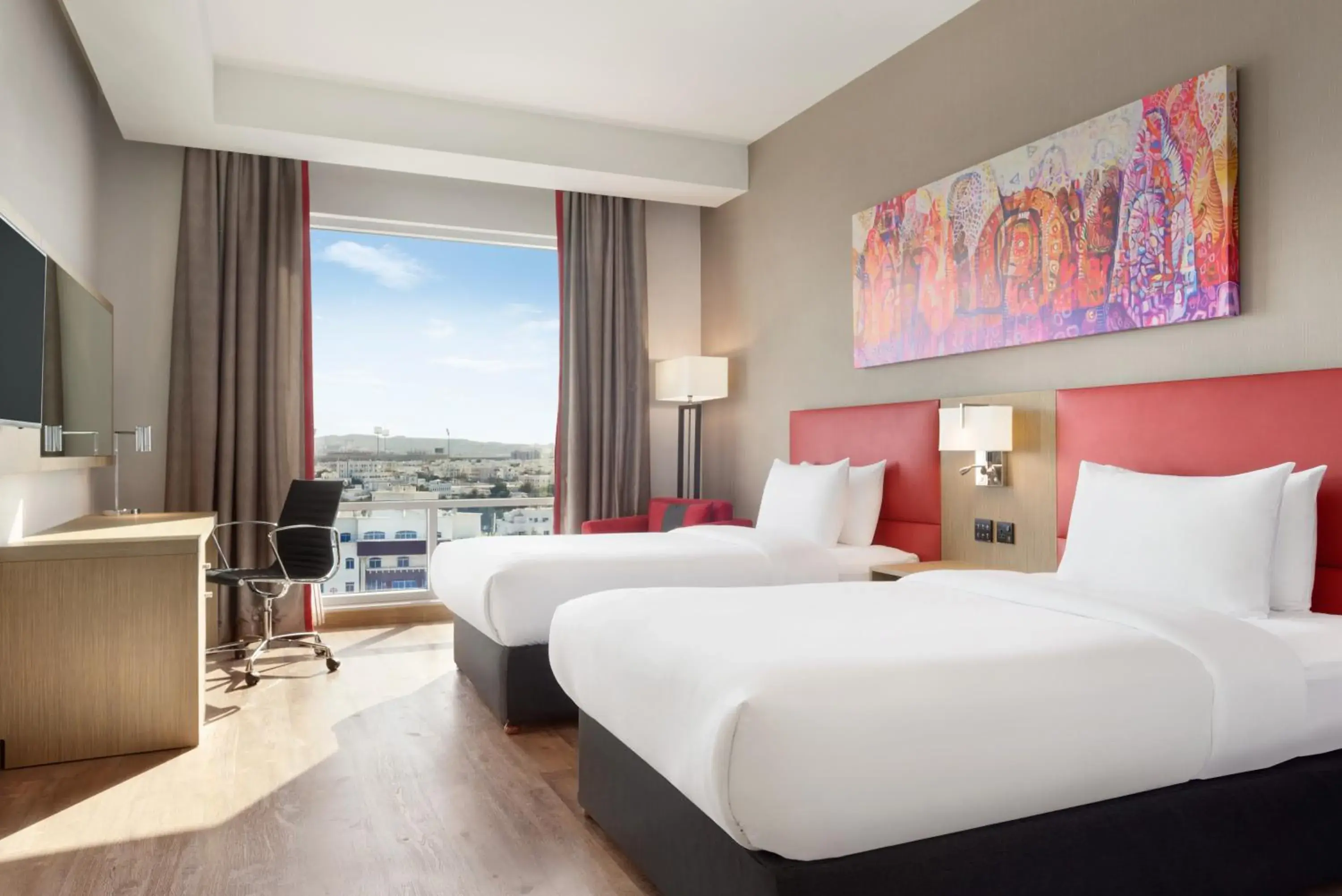 Bed in Ramada Encore by Wyndham Muscat Al-Ghubra Bed in Ramada Encore by Wyndham Muscat Al-Ghubra