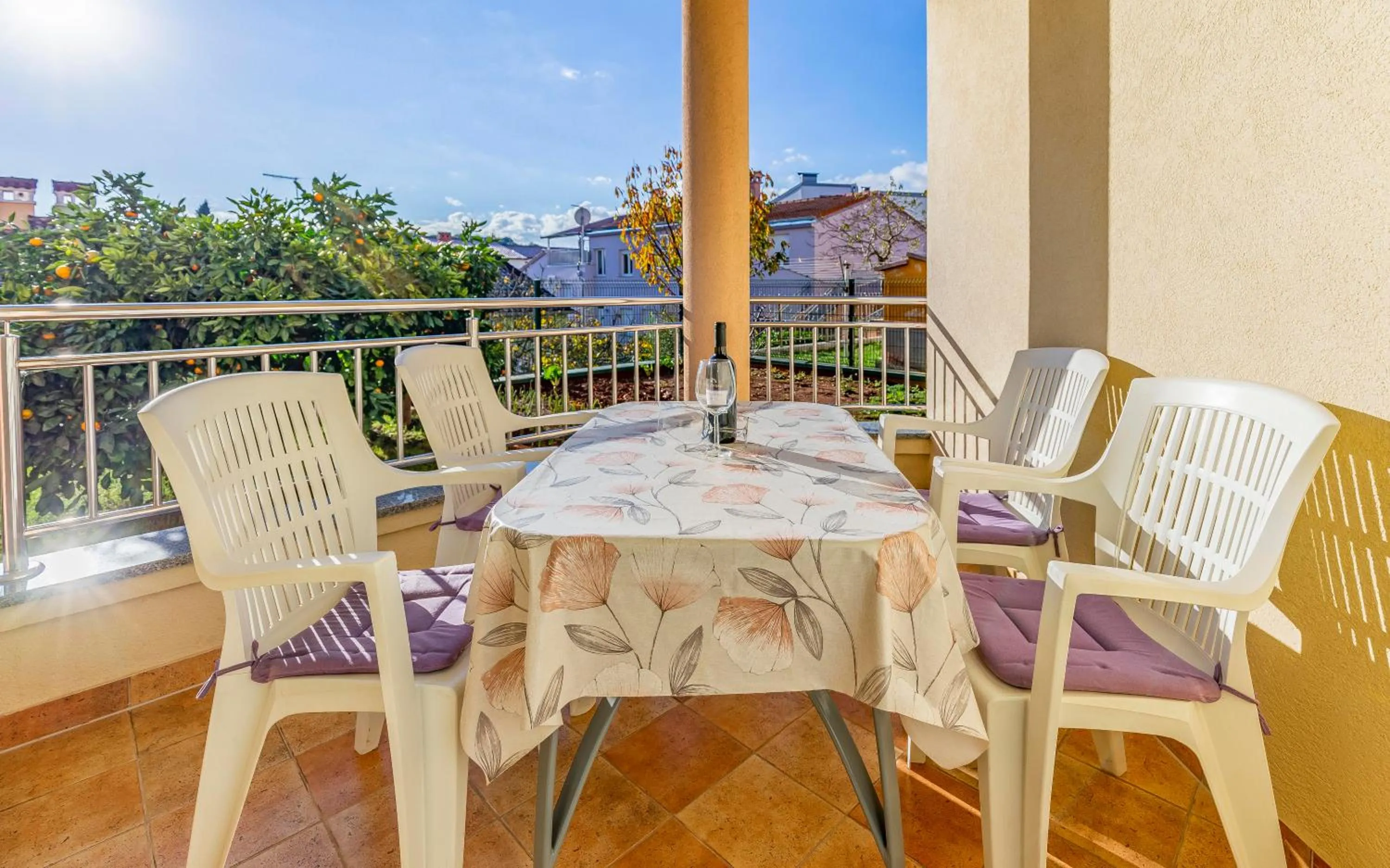 Balcony/Terrace in Istriensonne - Apartments Veruda mit Grillterrasse