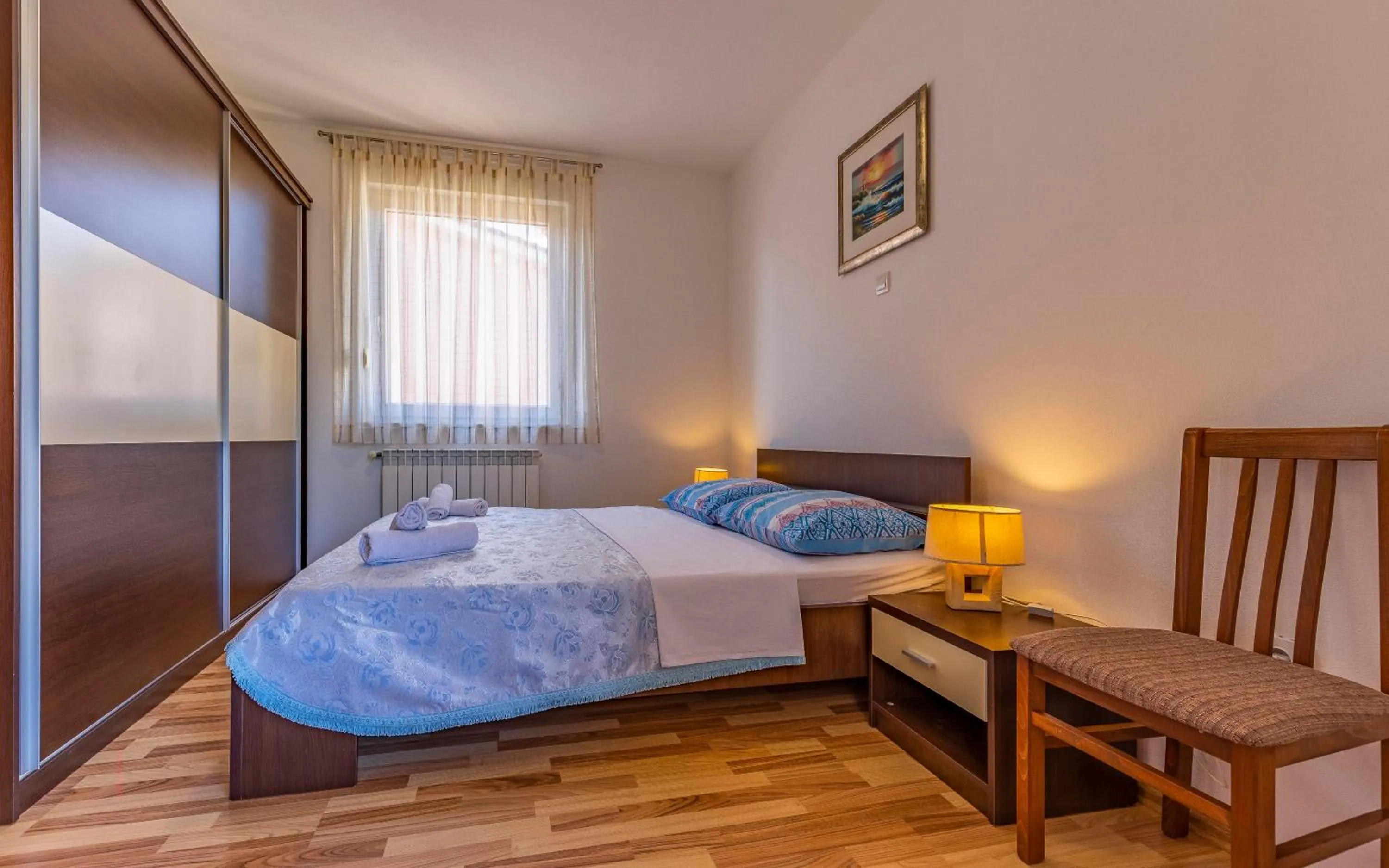 Bed in Istriensonne - Apartments Veruda mit Grillterrasse